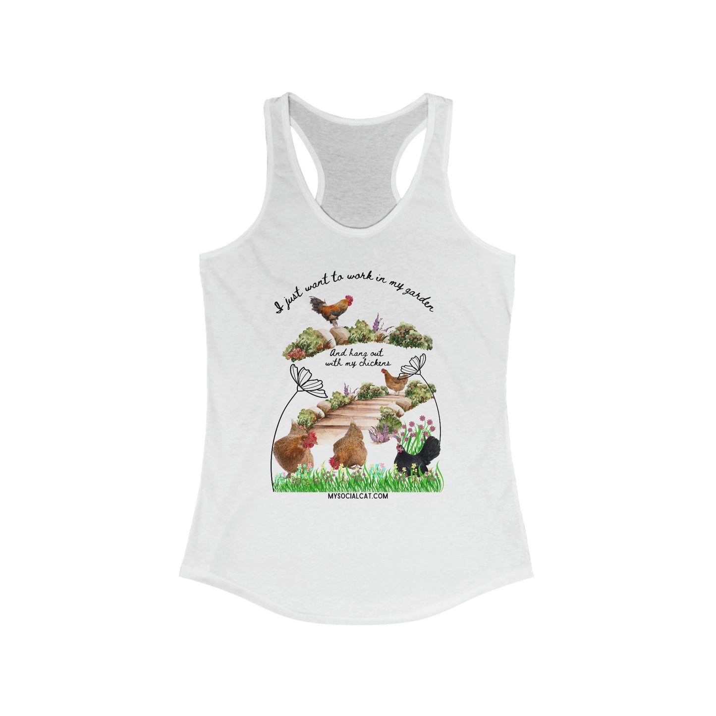 Work in My Garden Women's Racerback Tank
