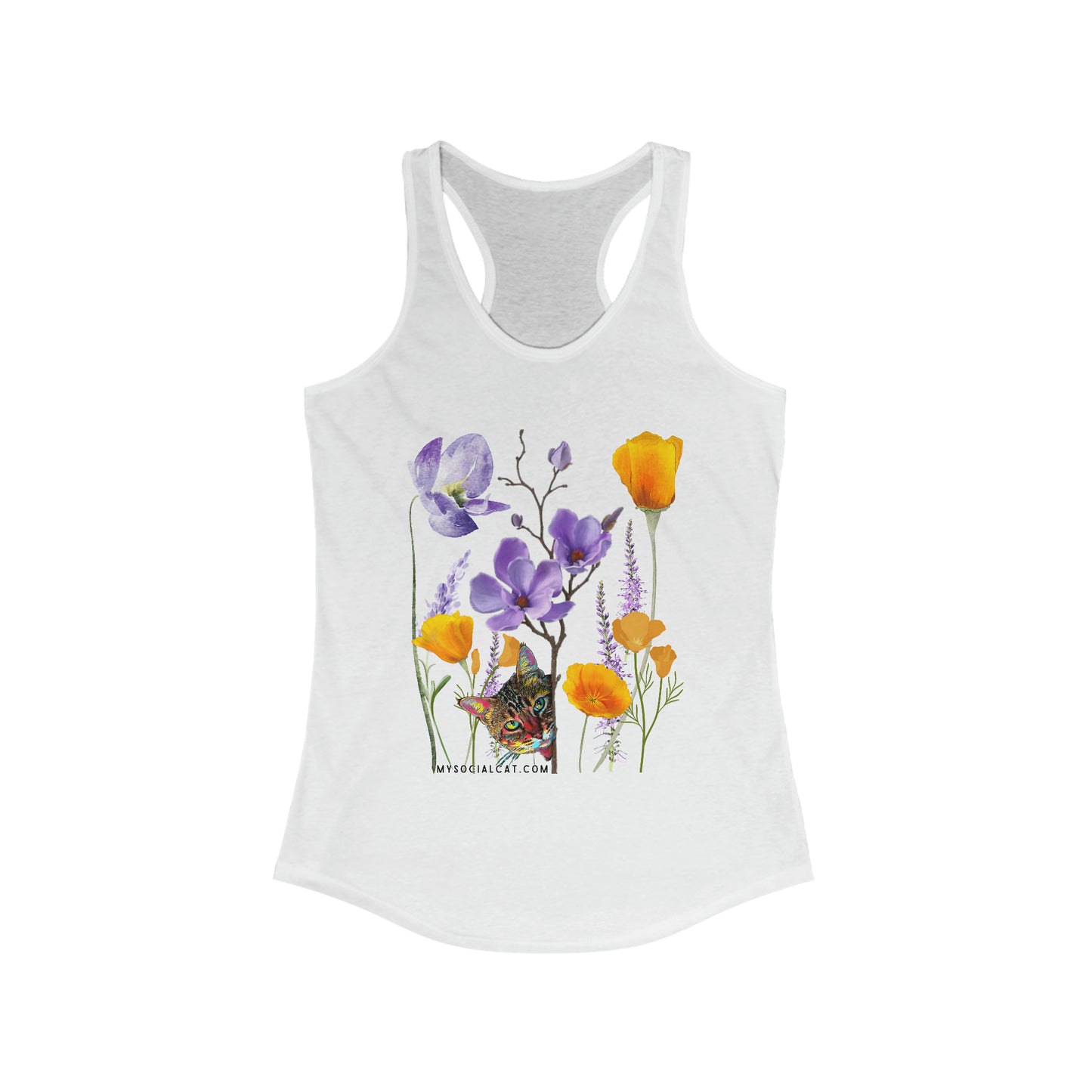 Poppies & Felines Women's Racerback Tank