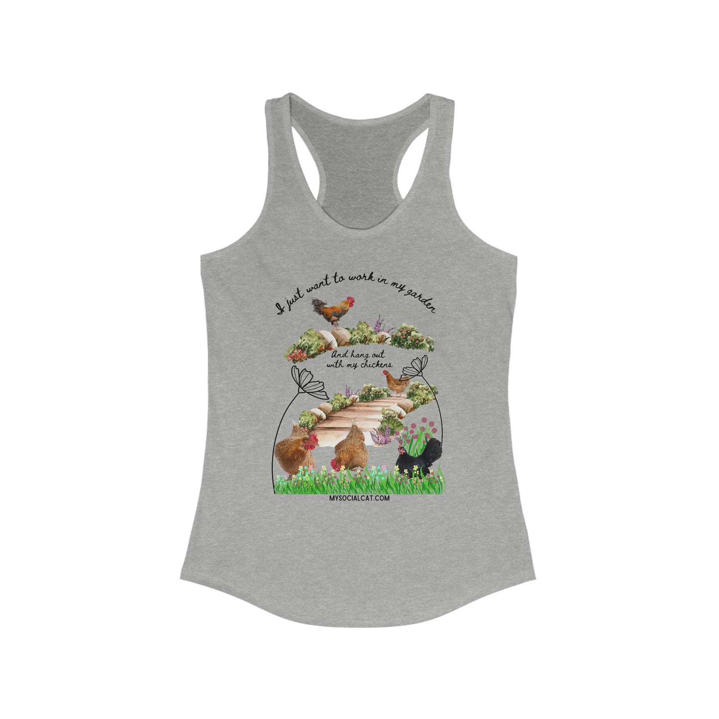 Work in My Garden Women's Racerback Tank