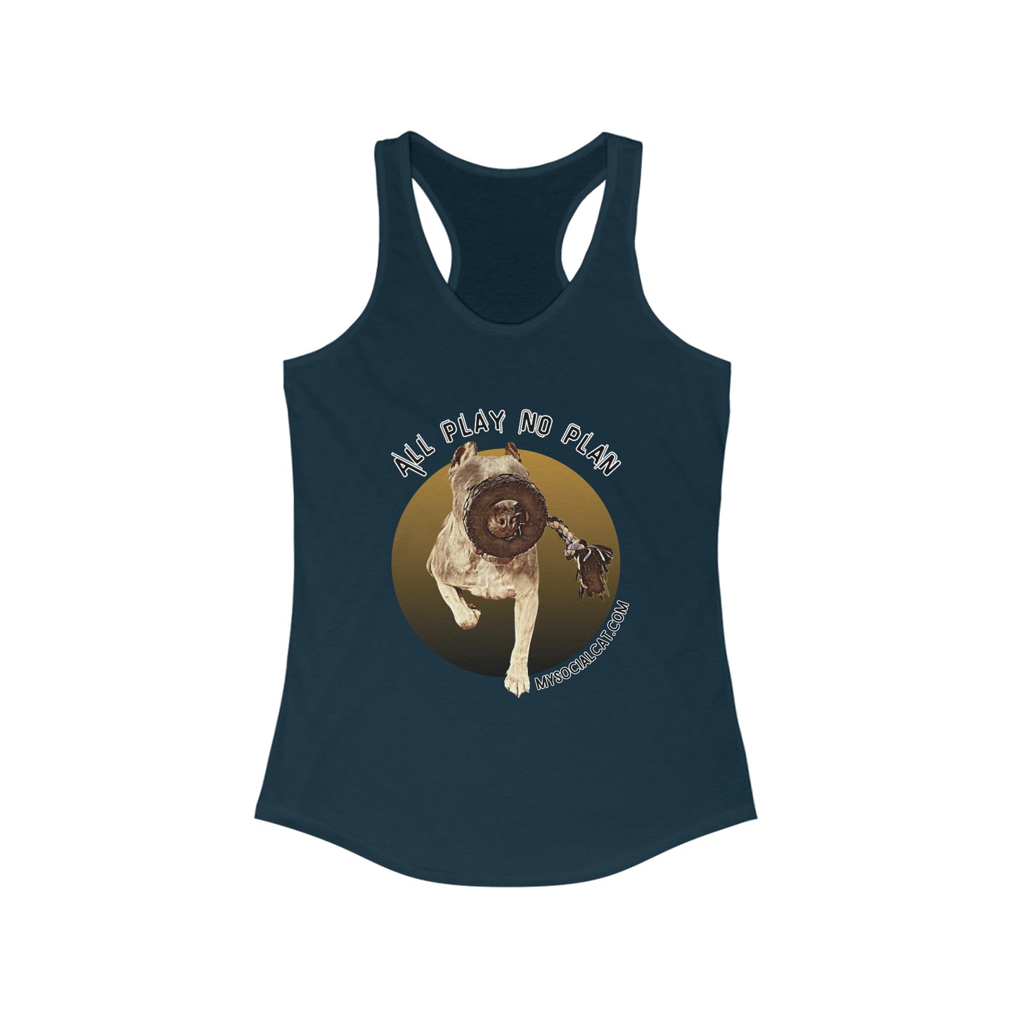 womens racerback tank top navy