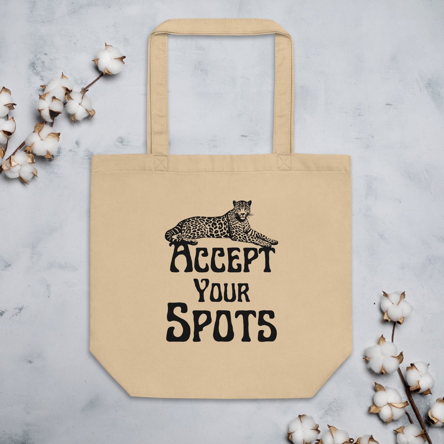 Accept Your Spots Eco Tote Bag - My Social Cat Bonafide Boutique LLCAccept Your Spots Eco Tote BagtoteMy Social Cat Bonafide Boutique LLCOysteracceptbag