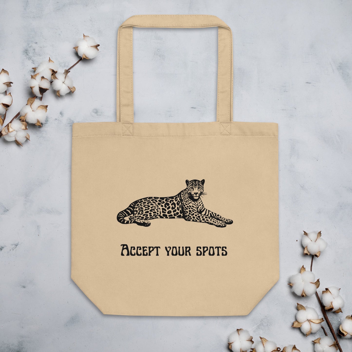 Accept Your Spots Eco Tote Bag - My Social Cat Bonafide Boutique LLCAccept Your Spots Eco Tote BagtoteMy Social Cat Bonafide Boutique LLCOysteracceptbag