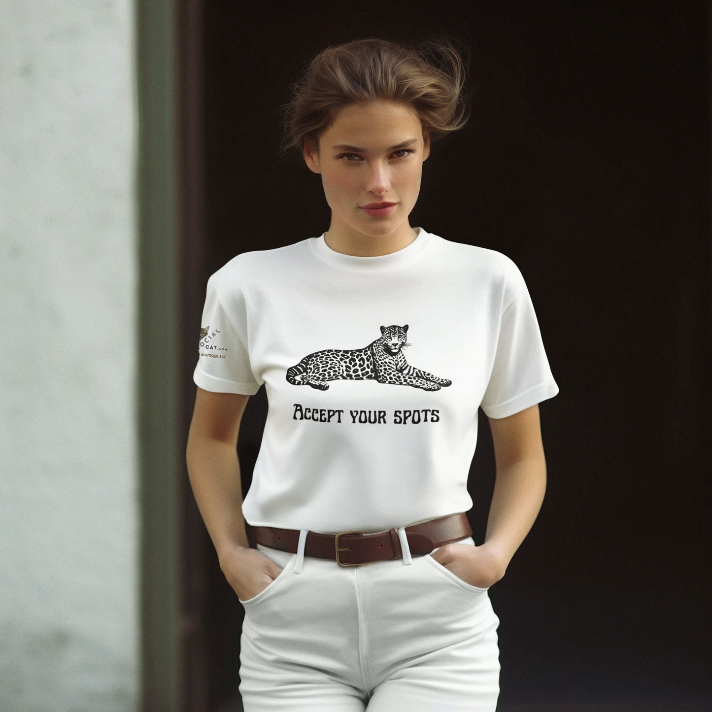 Accept Your Spots Unisex Tee - My Social Cat Bonafide Boutique LLCAccept Your Spots Unisex TeeT-shirtMy Social Cat Bonafide Boutique LLCBlackXSacceptshirt