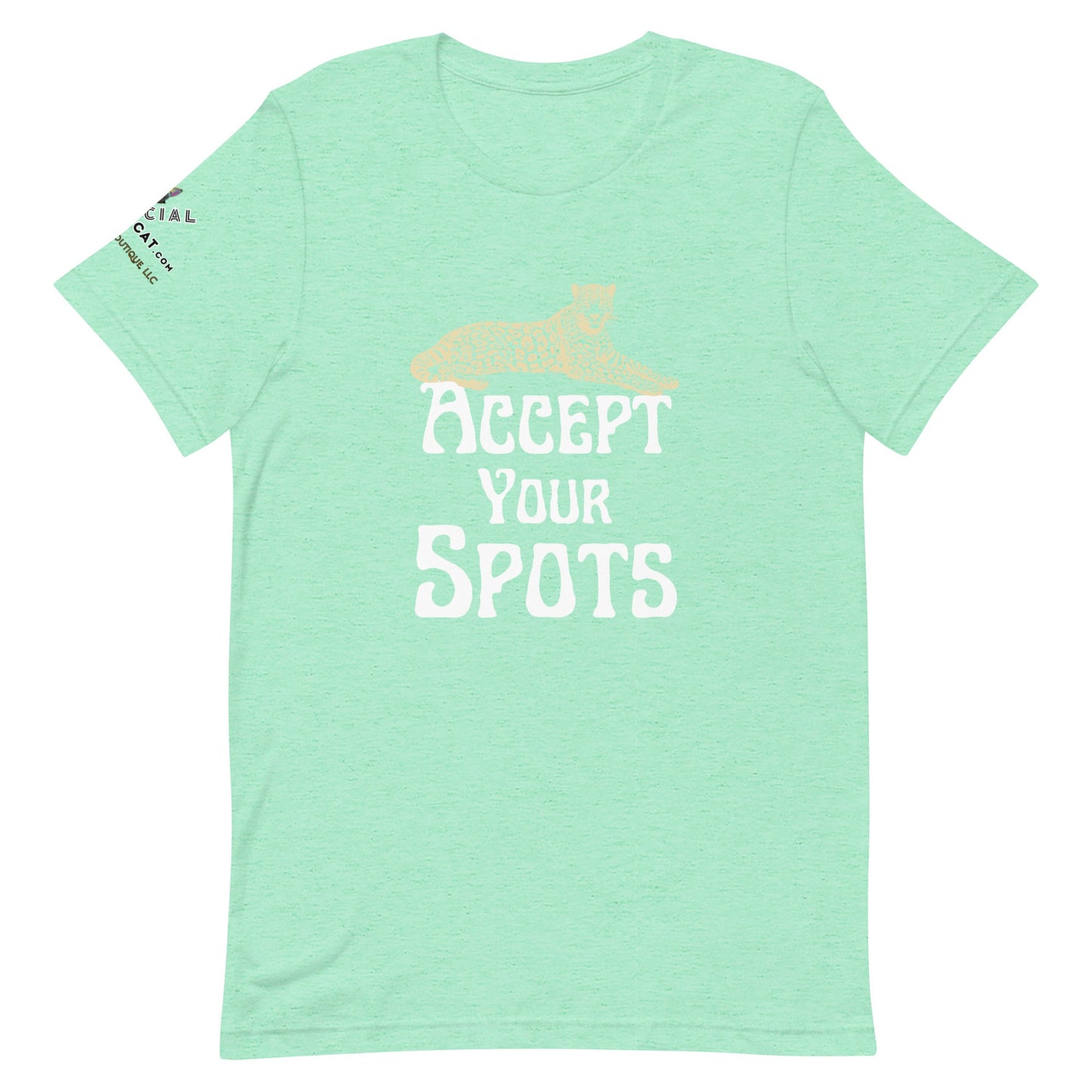 Accept Your Spots Unisex Tee - My Social Cat Bonafide Boutique LLCAccept Your Spots Unisex TeeT - shirtMy Social Cat Bonafide Boutique LLCHeather MintSacceptshirt
