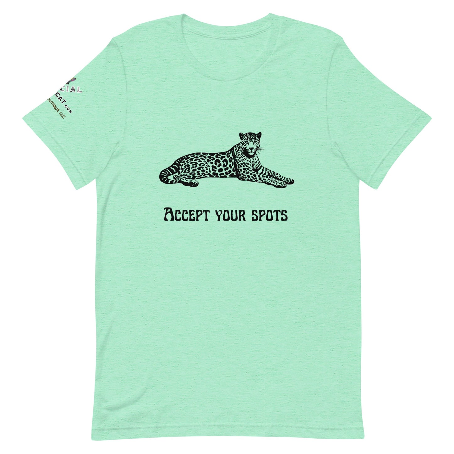 Accept Your Spots Unisex Tee - My Social Cat Bonafide Boutique LLCAccept Your Spots Unisex TeeT - shirtMy Social Cat Bonafide Boutique LLCHeather MintSacceptshirt