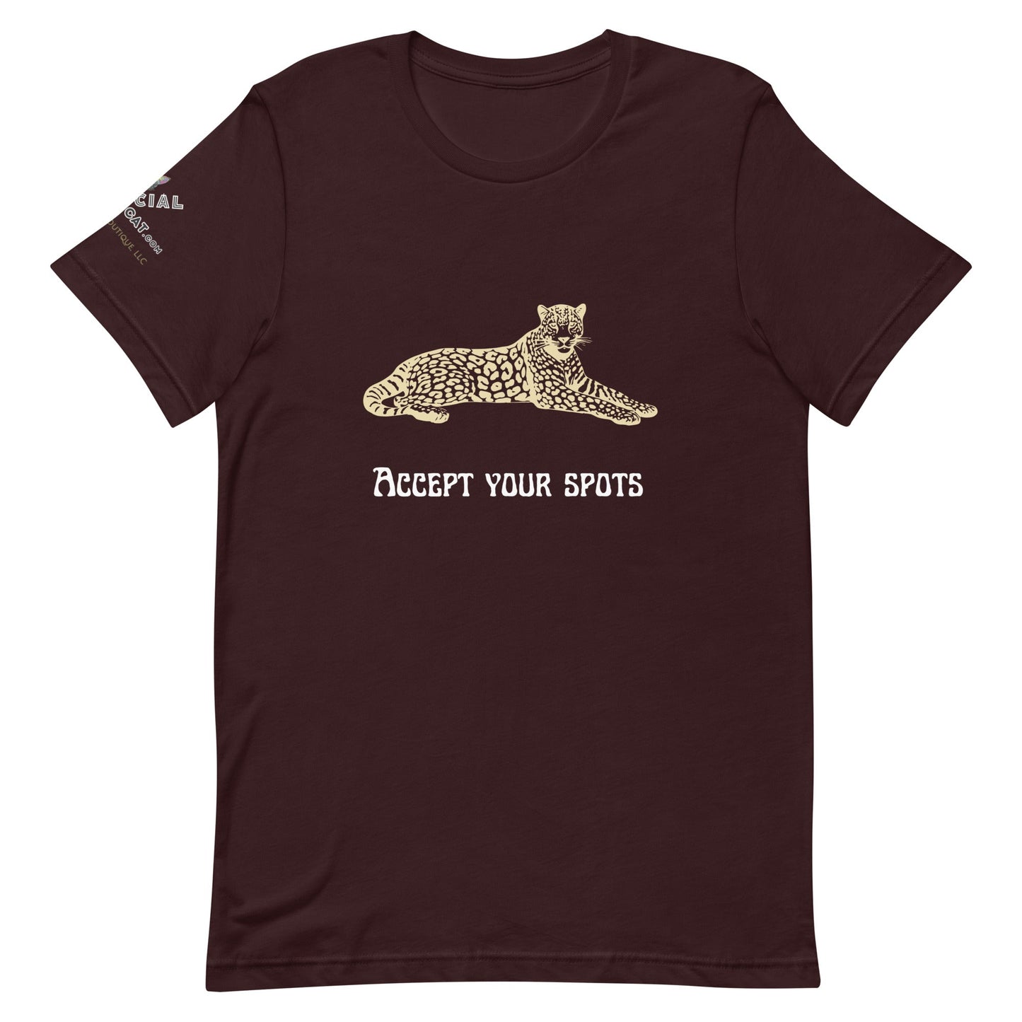 Accept Your Spots Unisex Tee - My Social Cat Bonafide Boutique LLCAccept Your Spots Unisex TeeT - shirtMy Social Cat Bonafide Boutique LLCOxblood BlackSacceptshirt