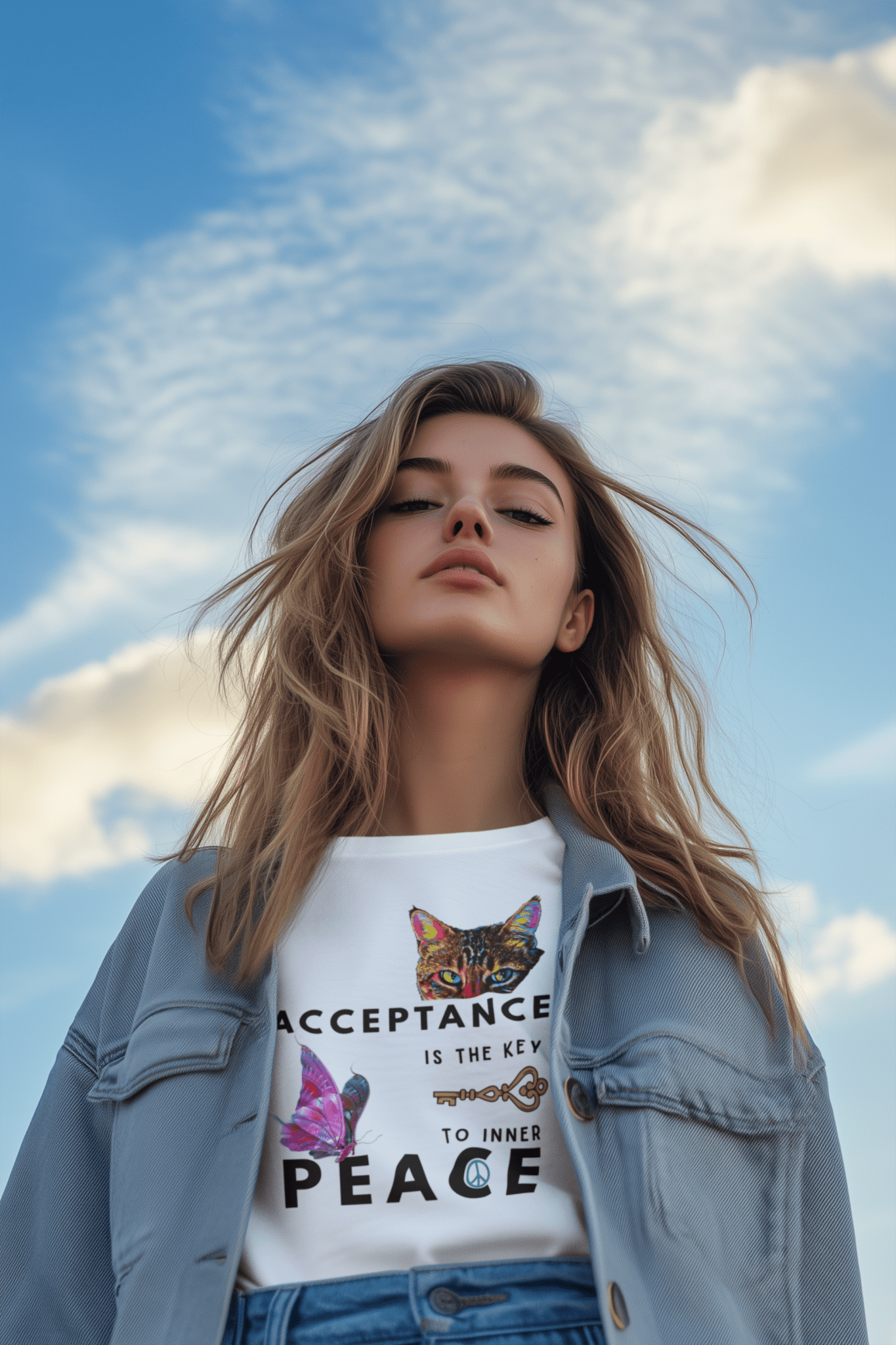 Acceptance is the Key to Inner Peace Unisex Premium Tee - My Social Cat Bonafide Boutique LLCAcceptance is the Key to Inner Peace Unisex Premium TeeT-shirtMy Social Cat Bonafide Boutique LLCBlackMacceptancekey