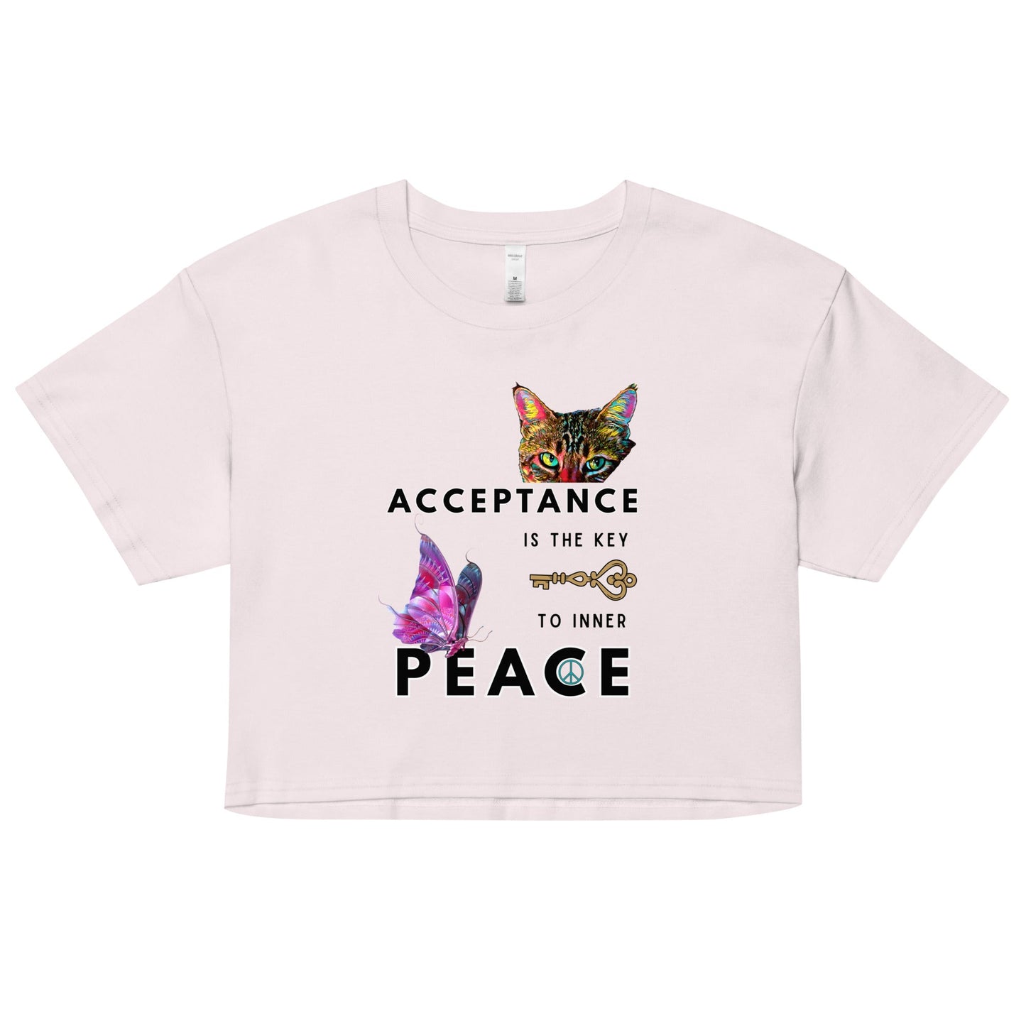 Acceptance is the Key to Inner Peace Women’s Crop Top - My Social Cat Bonafide Boutique LLCAcceptance is the Key to Inner Peace Women’s Crop TopT-shirtMy Social Cat Bonafide Boutique LLCOrchidXSacceptancecrop