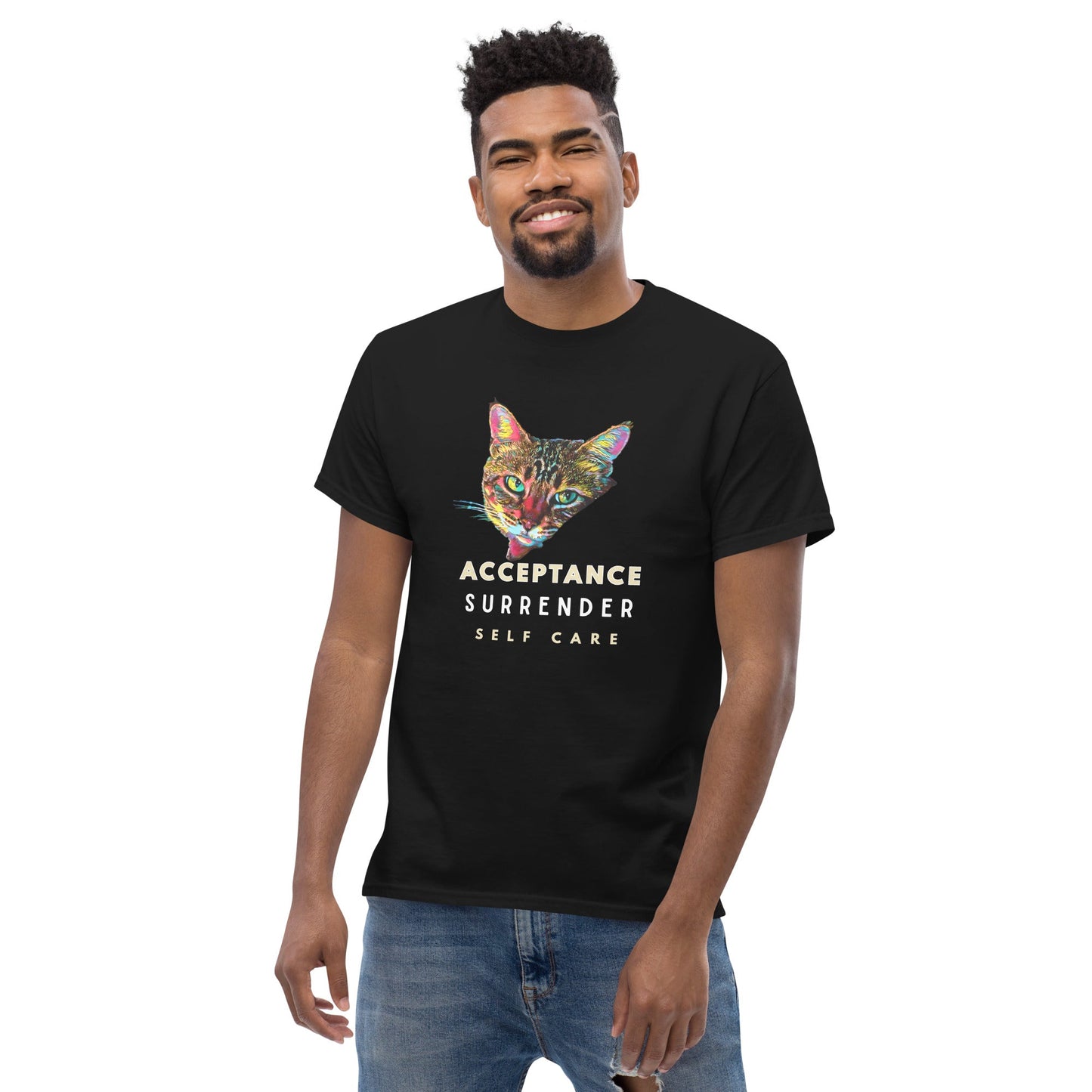 Acceptance Surrender Self Care Unisex Classic Tee - My Social Cat Bonafide Boutique LLCAcceptance Surrender Self Care Unisex Classic TeeT-shirtMy Social Cat Bonafide Boutique LLCSacceptancecat