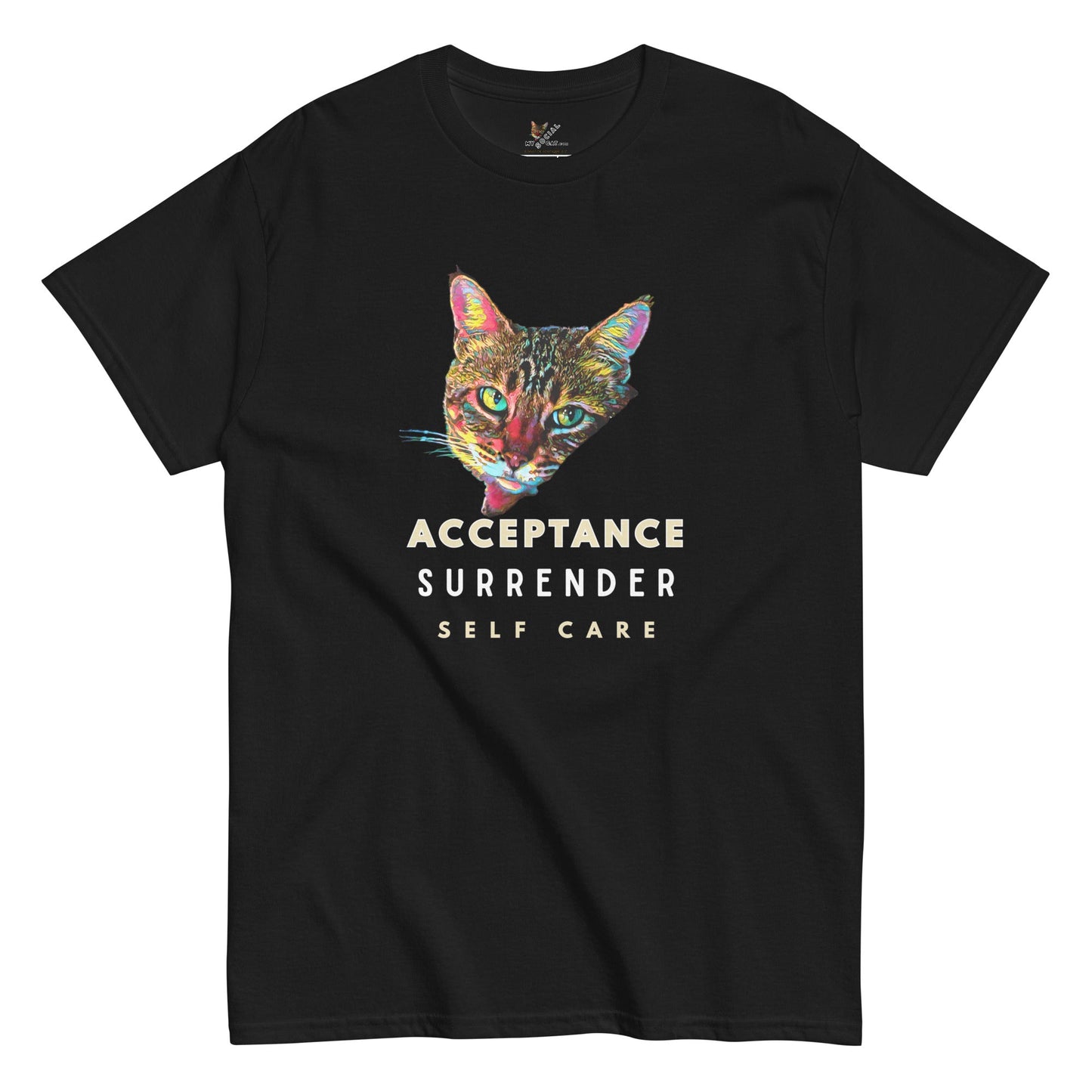 Acceptance Surrender Self Care Unisex Classic Tee - My Social Cat Bonafide Boutique LLCAcceptance Surrender Self Care Unisex Classic TeeT-shirtMy Social Cat Bonafide Boutique LLCSacceptancecat