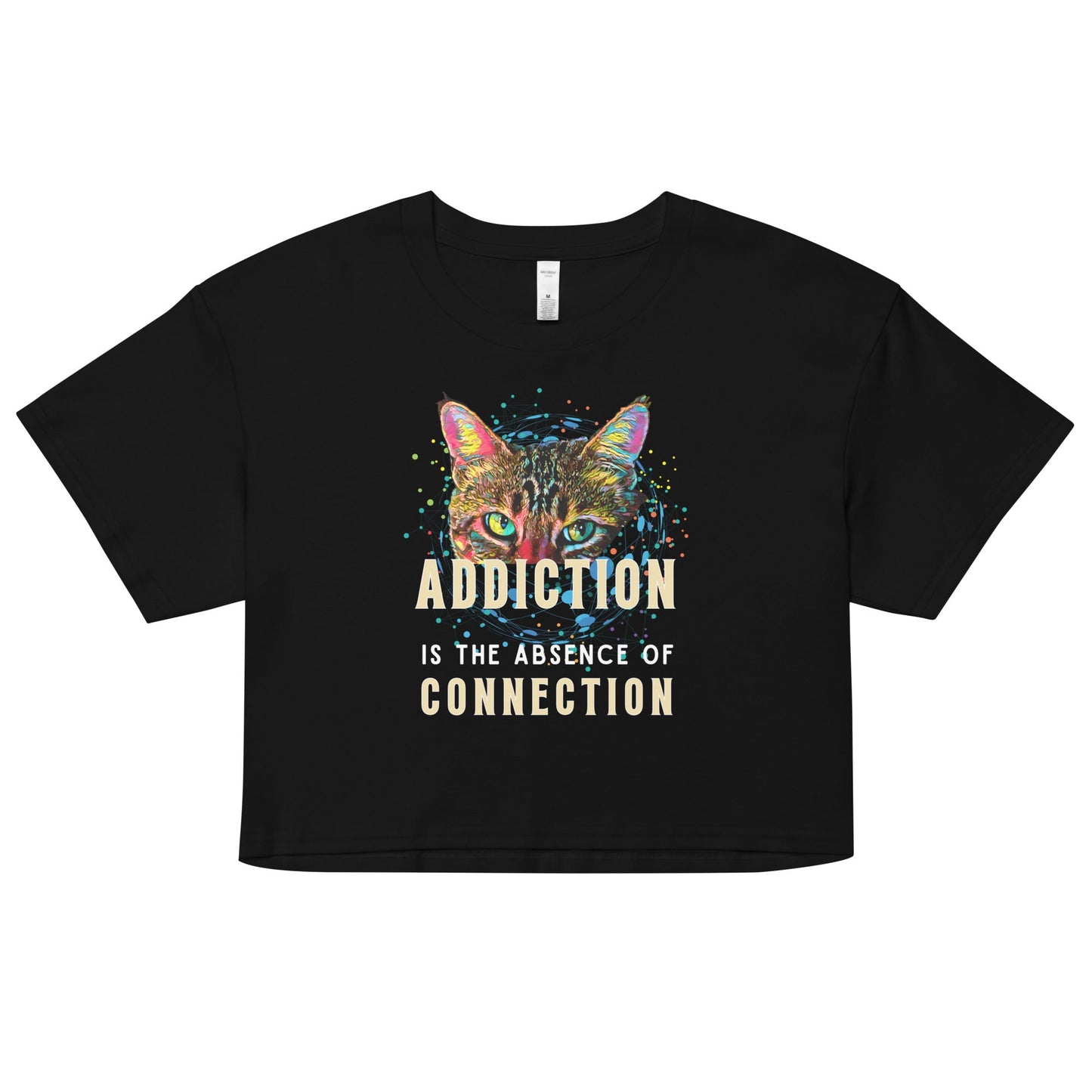 Addiction is the Absence of Connection Women’s Crop Top - My Social Cat Bonafide Boutique LLCAddiction is the Absence of Connection Women’s Crop Topcrop topMy Social Cat Bonafide Boutique LLCBlackXSabsenceaddiction