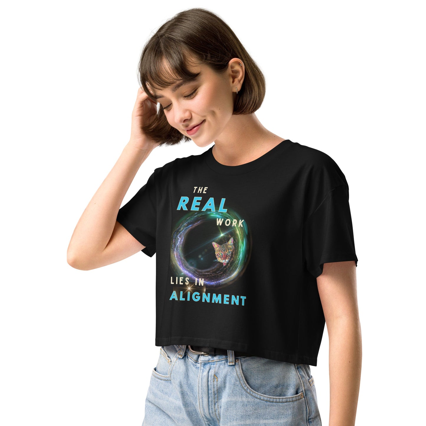 Alignment Women’s Crop Top - My Social Cat Bonafide Boutique LLCAlignment Women’s Crop TopT-shirtMy Social Cat Bonafide Boutique LLCBlackSalignmentcrop