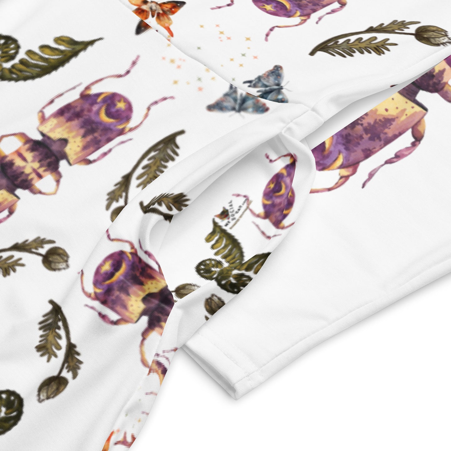 Scarab Beetle All-Over Print Long Sleeve midi Dress