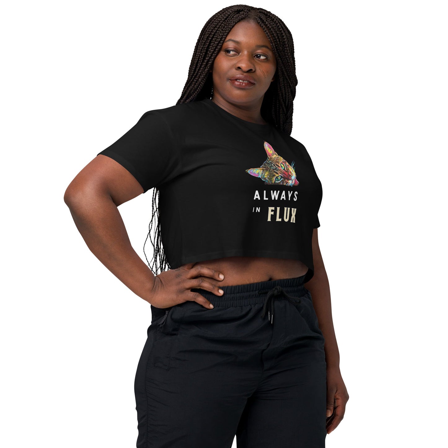 Always in Flux Women’s Crop Top - My Social Cat Bonafide Boutique LLCAlways in Flux Women’s Crop Topcrop topMy Social Cat Bonafide Boutique LLCBlackXSalwayscat