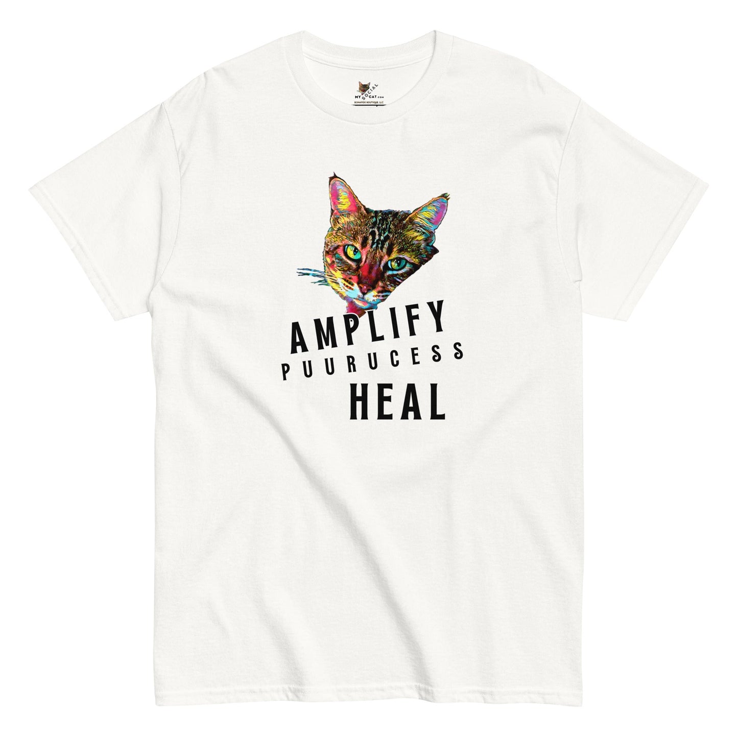 Amplify Unisex Classic Tee - My Social Cat Bonafide Boutique LLCAmplify Unisex Classic TeeT-shirtMy Social Cat Bonafide Boutique LLCWhiteSamplifycat