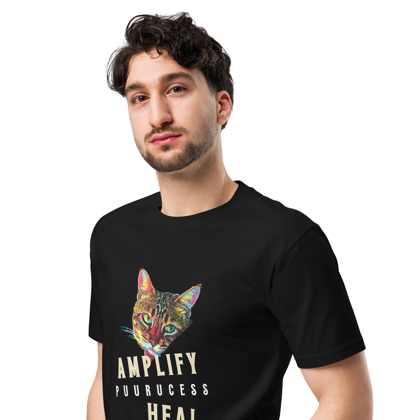 Amplify Unisex Premium Tee - My Social Cat Bonafide Boutique LLCAmplify Unisex Premium TeeT-shirtMy Social Cat Bonafide Boutique LLCBlackSamplifycat