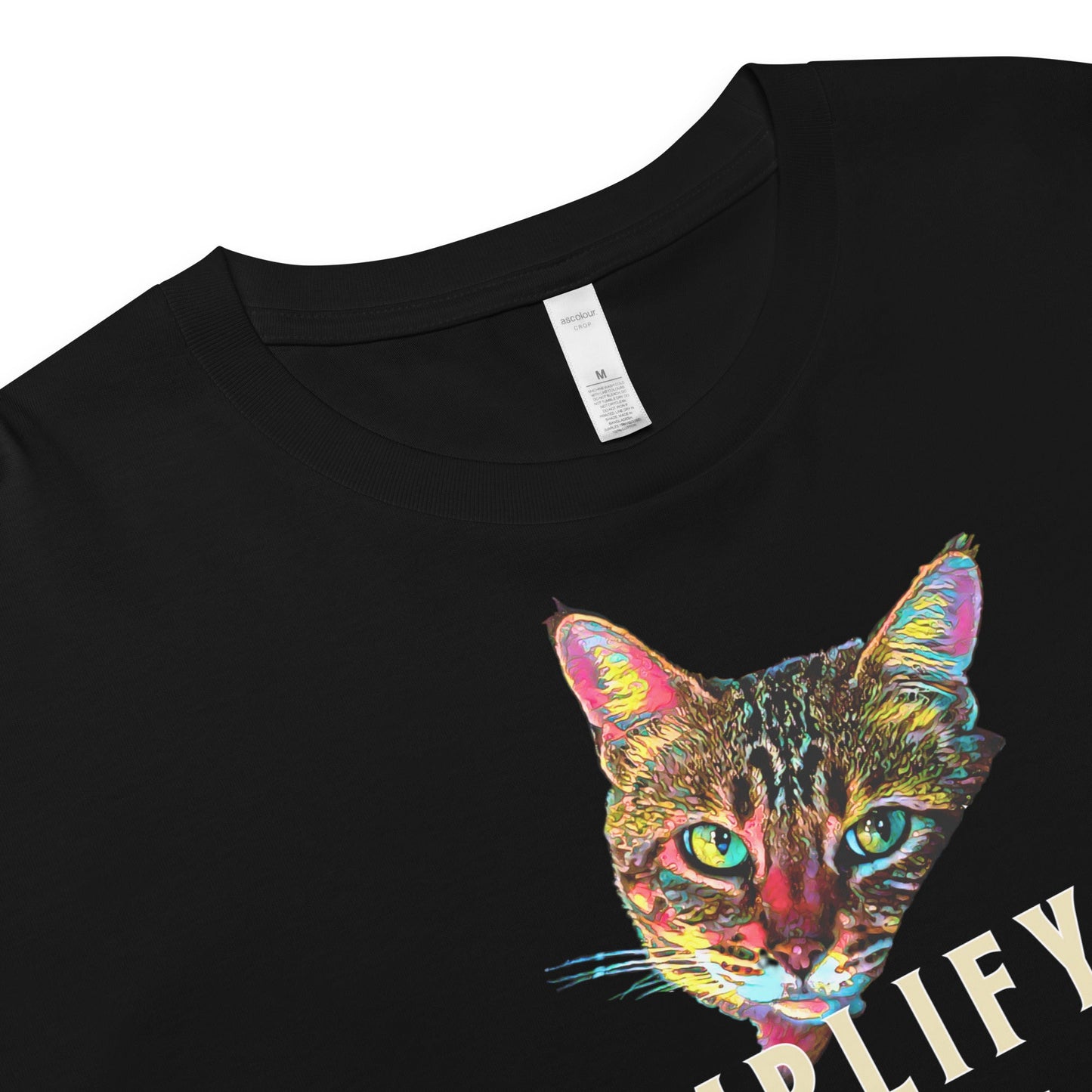 Amplify Women’s Crop Top - My Social Cat Bonafide Boutique LLCAmplify Women’s Crop Topcrop topMy Social Cat Bonafide Boutique LLCBlackXSamplifycat