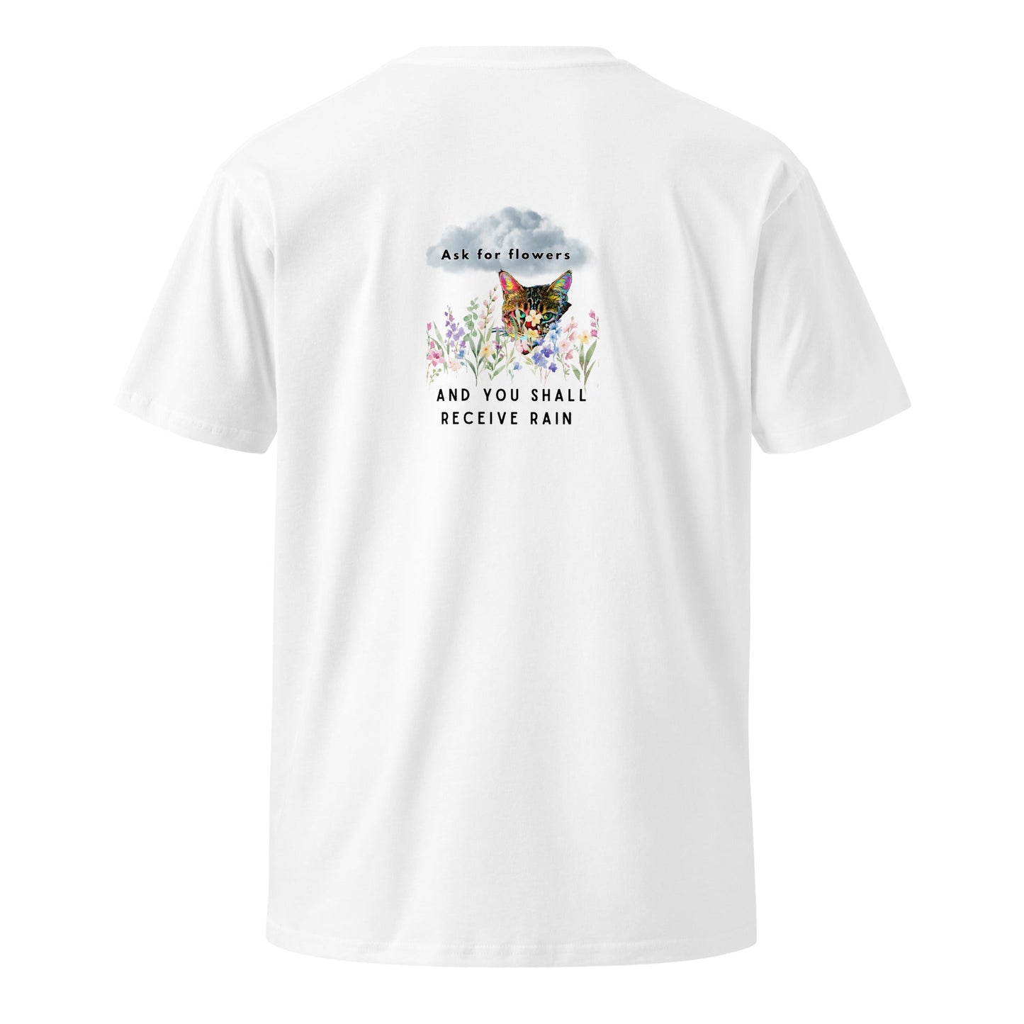 Ask For Flowers Unisex Premium Tee - My Social Cat Bonafide Boutique LLCAsk For Flowers Unisex Premium TeeT-shirtMy Social Cat Bonafide Boutique LLCWhiteSaskflowers