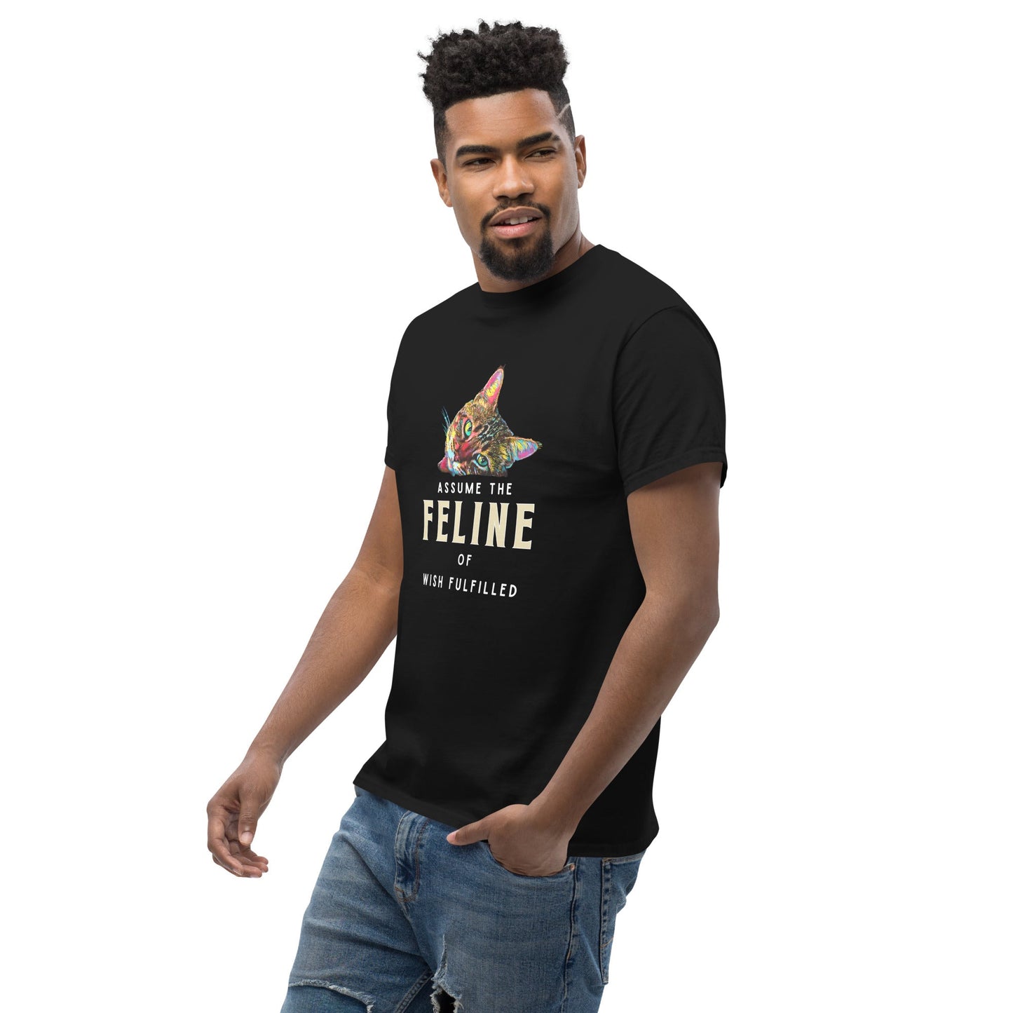 Assume the Feline of Wish Fulfilled Unisex Classic Tee - My Social Cat Bonafide Boutique LLCAssume the Feline of Wish Fulfilled Unisex Classic TeeT-shirtMy Social Cat Bonafide Boutique LLCScatshirt