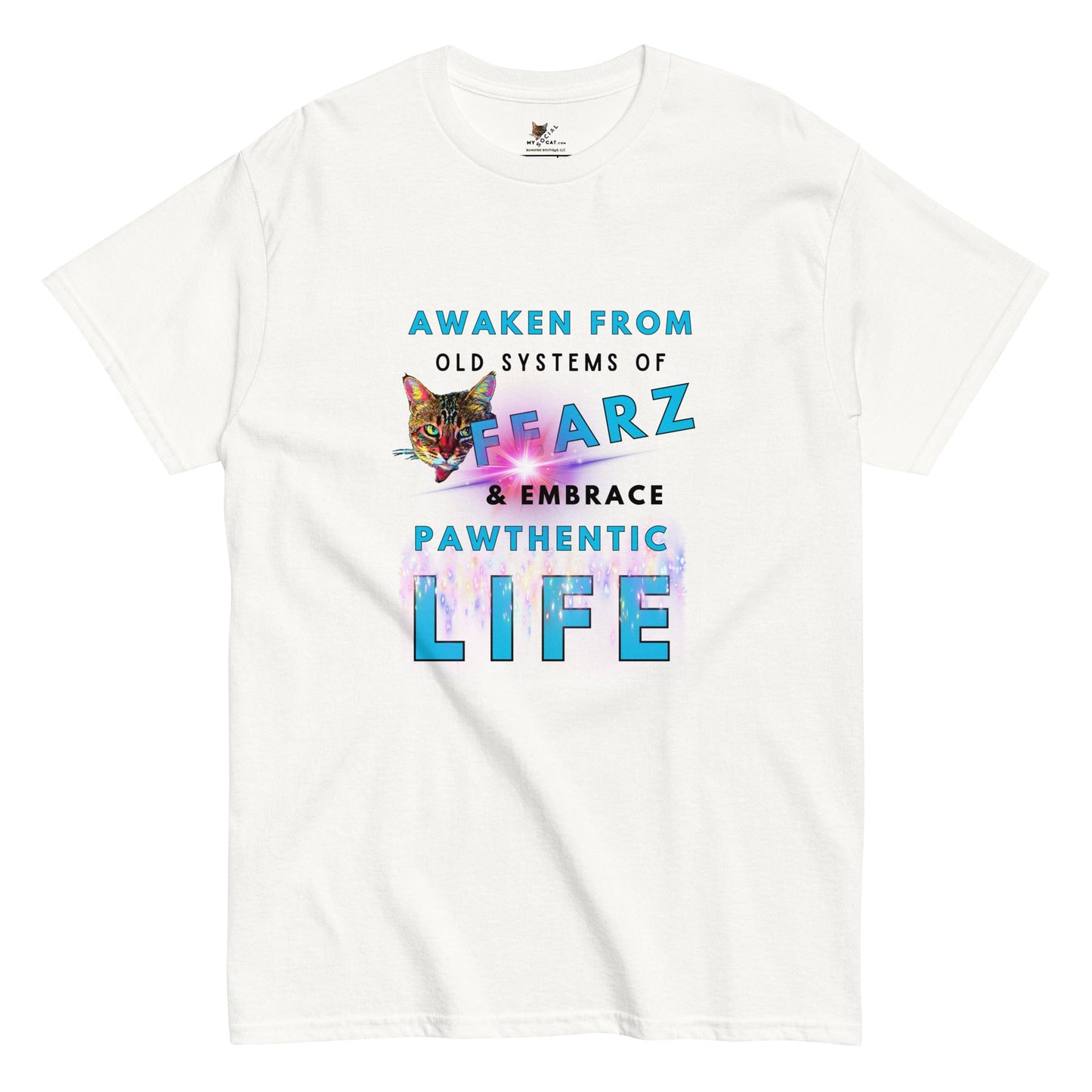 Awaken From Fear Unisex Classic Tee - My Social Cat Bonafide Boutique LLCAwaken From Fear Unisex Classic TeeT-shirtMy Social Cat Bonafide Boutique LLCWhiteSawakenfear