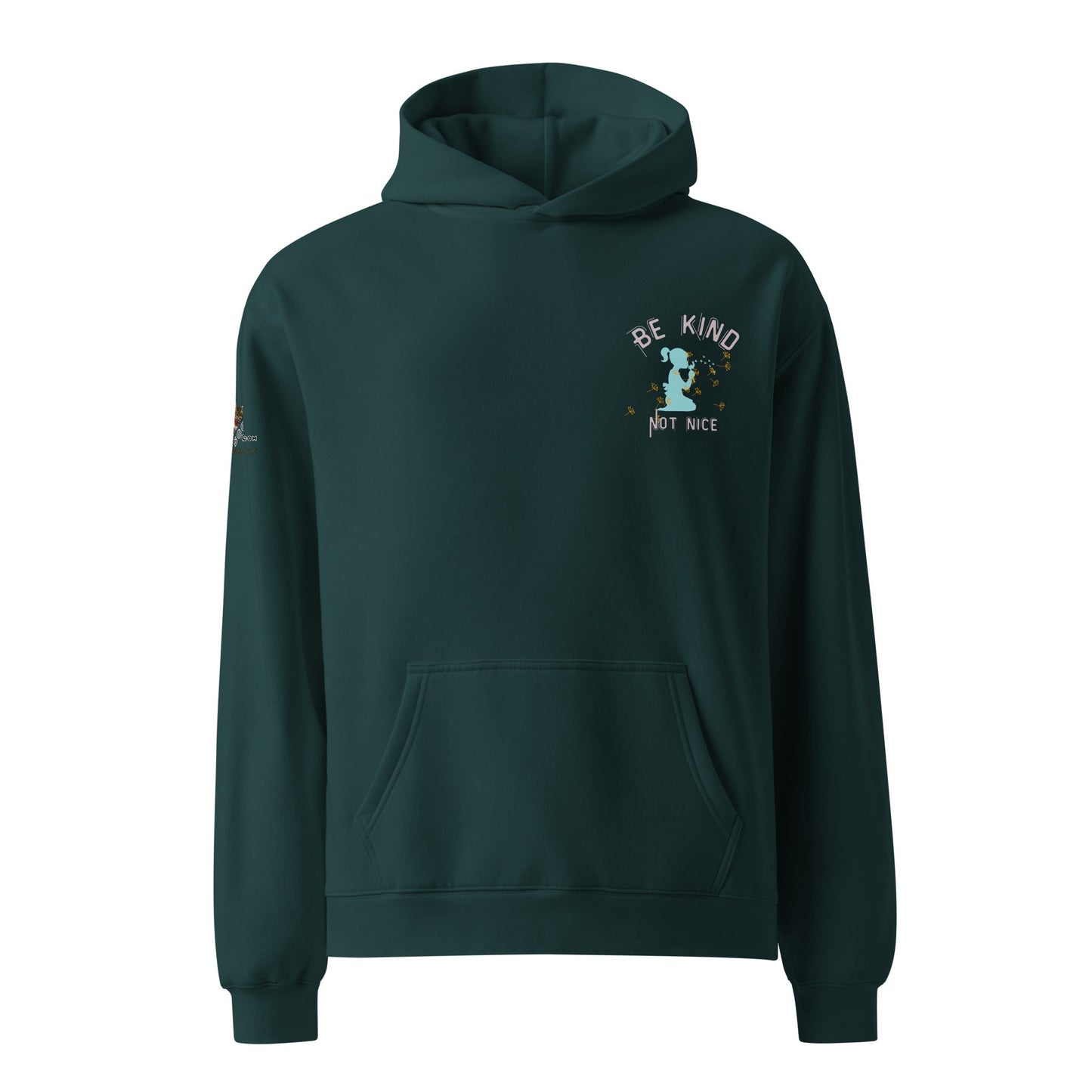 Be Kind Not Nice Unisex Plush Hoodie - My Social Cat Bonafide Boutique LLCBe Kind Not Nice Unisex Plush HoodieHooded sweatshirtMy Social Cat Bonafide Boutique LLCPine GreenSbehoodie