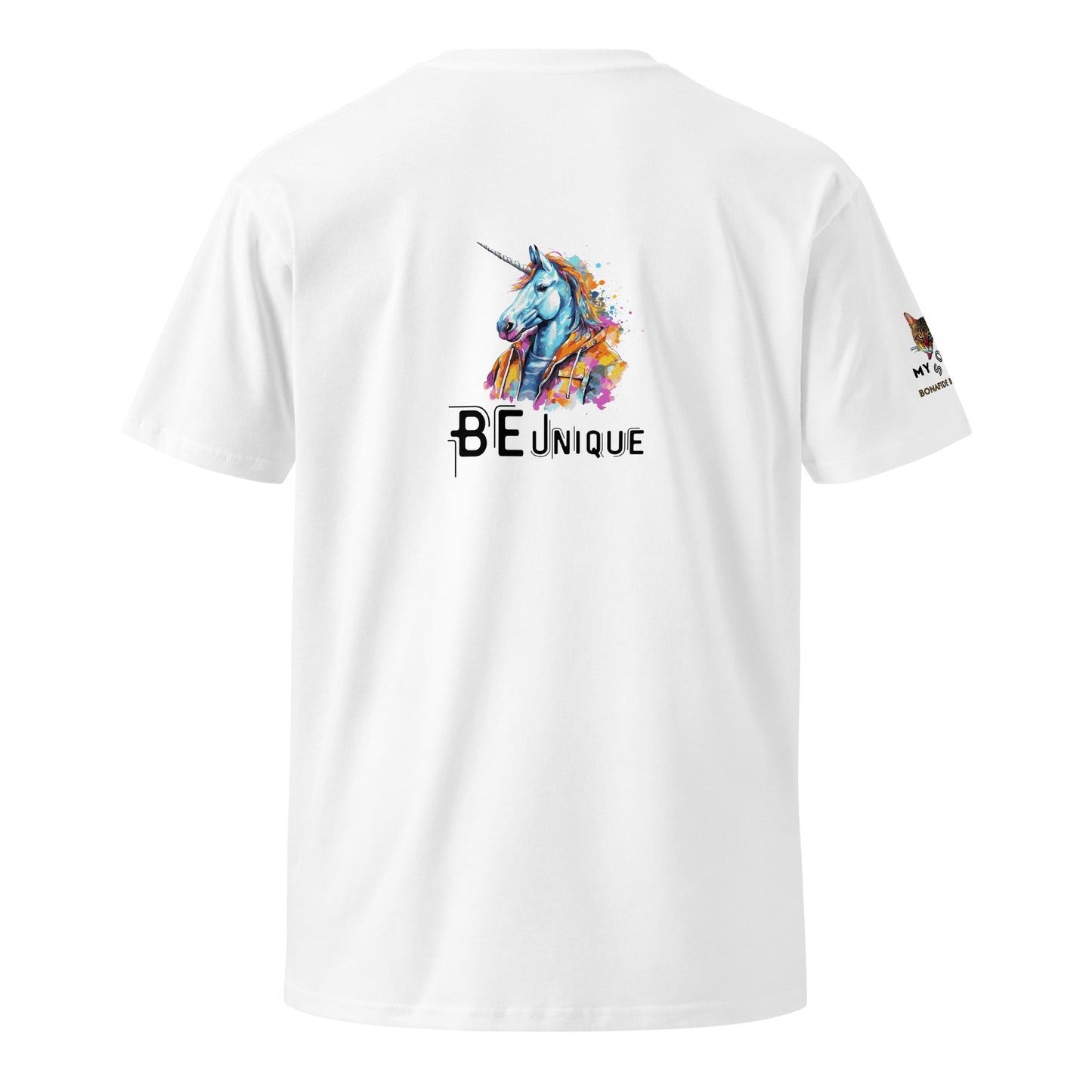 Be Unique Unisex Premium Tee - My Social Cat Bonafide Boutique LLCBe Unique Unisex Premium TeeT-shirtMy Social Cat Bonafide Boutique LLCWhiteSbemens