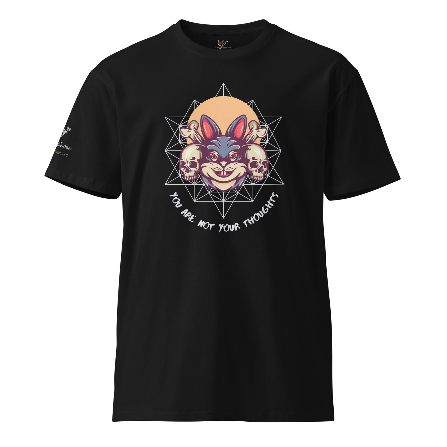 Bunny Skulls Thoughts Unisex Premium Tee - My Social Cat Bonafide Boutique LLCBunny Skulls Thoughts Unisex Premium TeeT-shirtMy Social Cat Bonafide Boutique LLCBlackSarebunny