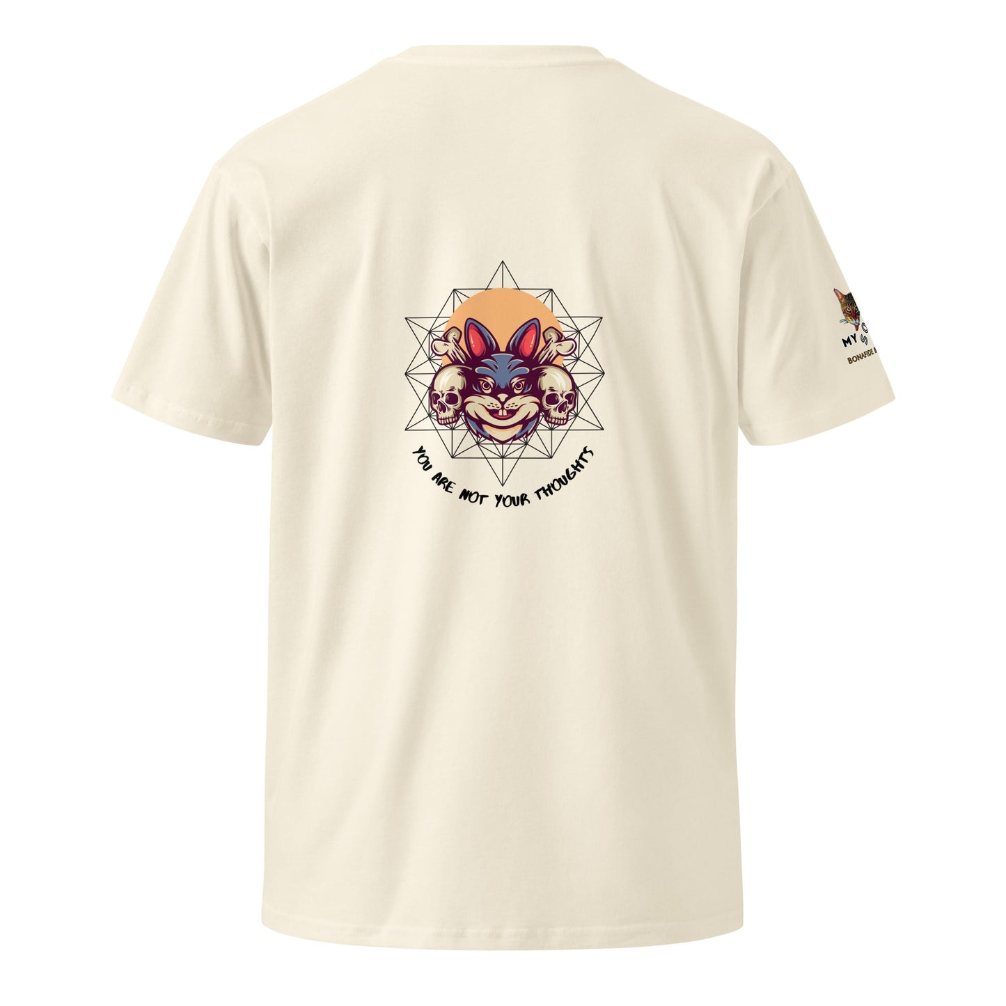 Bunny Skulls Thoughts Unisex Premium Tee - My Social Cat Bonafide Boutique LLCBunny Skulls Thoughts Unisex Premium TeeT-shirtMy Social Cat Bonafide Boutique LLCNaturalSarebunny