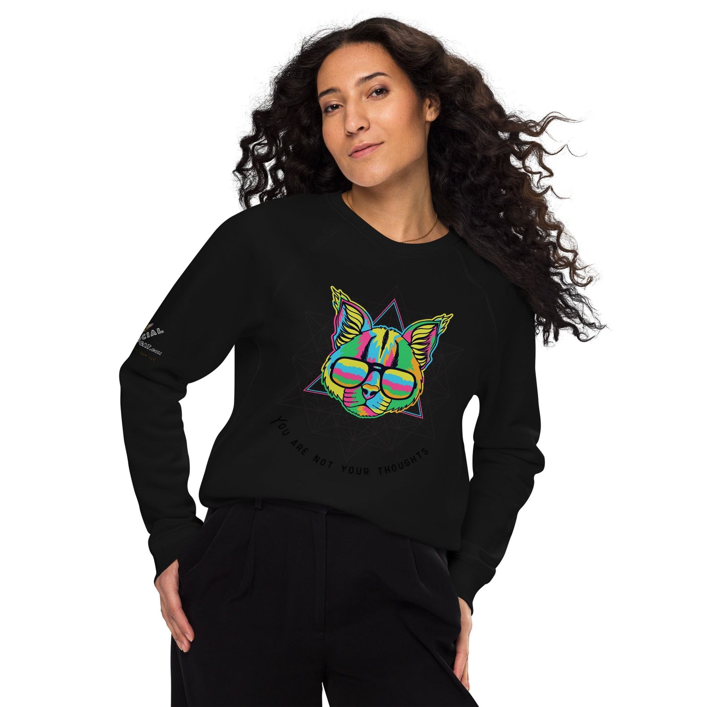 Cat Thoughts Plush Organic Sweatshirt - My Social Cat Bonafide Boutique LLCCat Thoughts Plush Organic SweatshirtSweatshirtMy Social Cat Bonafide Boutique LLCWhiteXScatplush