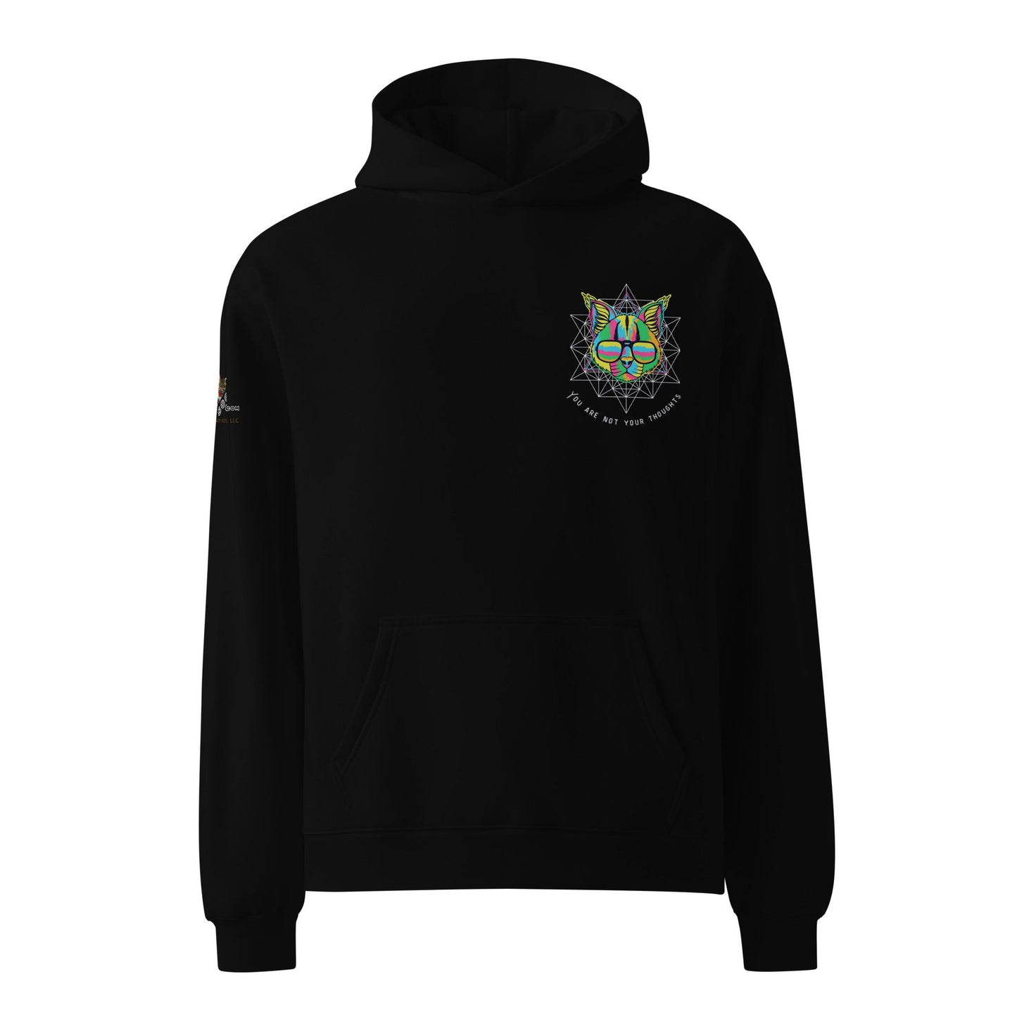Cat Thoughts Unisex Oversized Hoodie - My Social Cat Bonafide Boutique LLCCat Thoughts Unisex Oversized HoodieHooded sweatshirtMy Social Cat Bonafide Boutique LLCBlackScathoodie