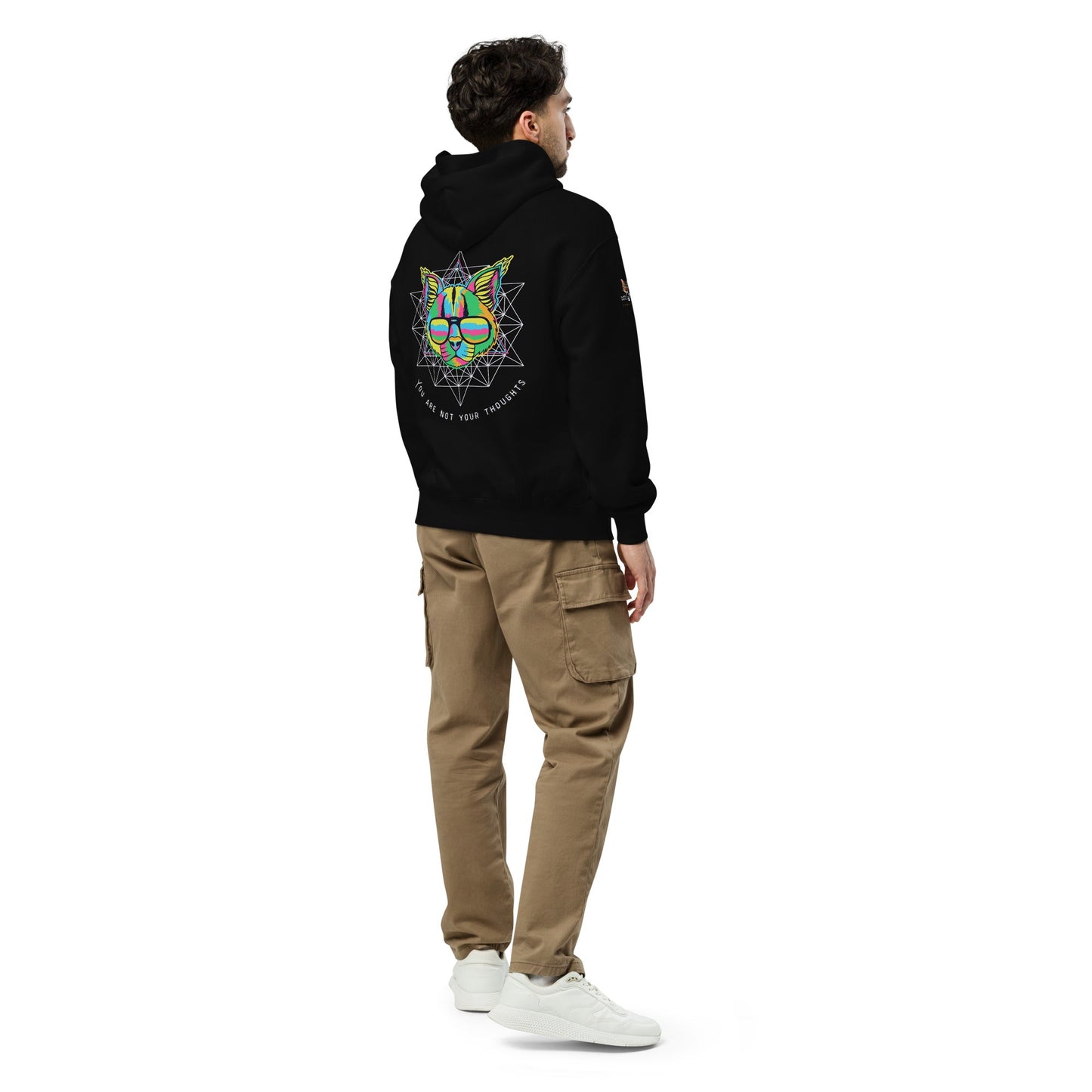 Cat Thoughts Unisex Oversized Hoodie - My Social Cat Bonafide Boutique LLCCat Thoughts Unisex Oversized HoodieHooded sweatshirtMy Social Cat Bonafide Boutique LLCBlackScathoodie