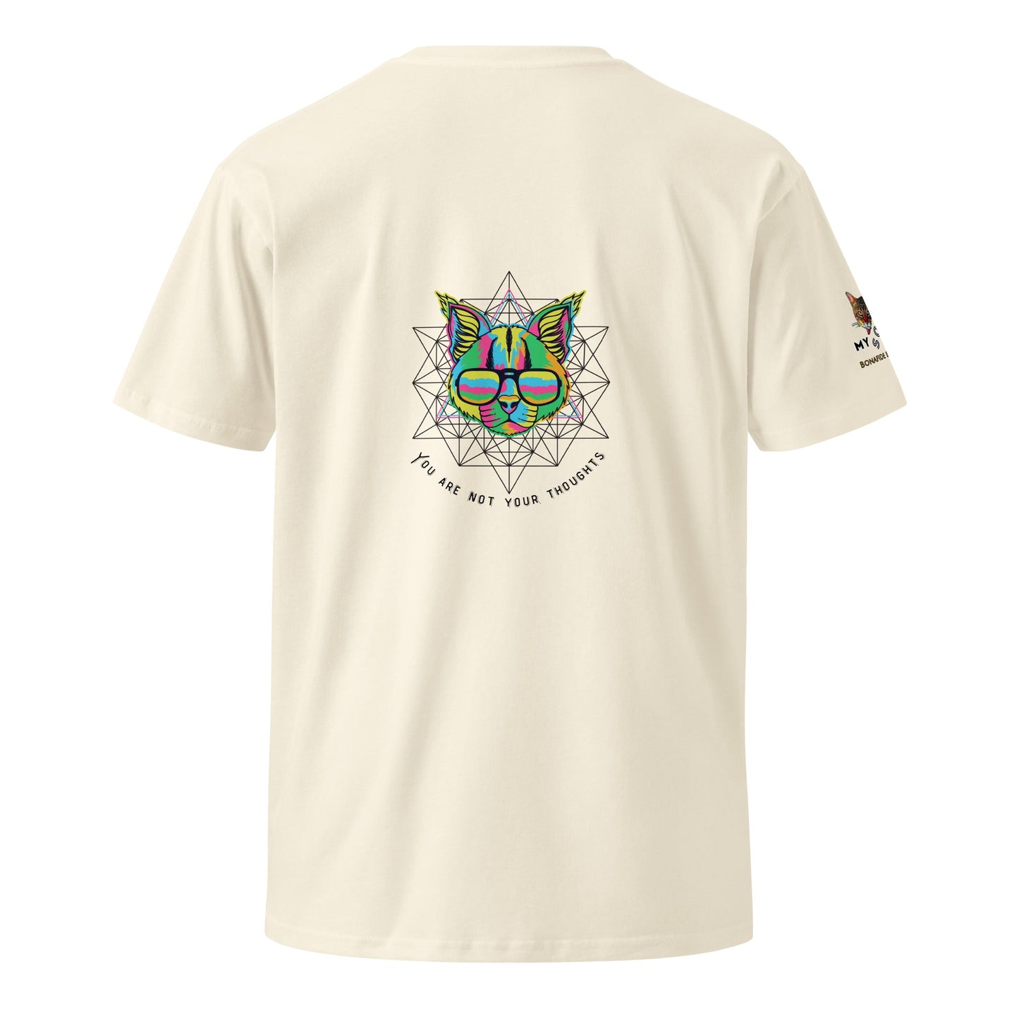 Cat with Glasses Thoughts Unisex Premium Tee - My Social Cat Bonafide Boutique LLCCat with Glasses Thoughts Unisex Premium TeeT-shirtMy Social Cat Bonafide Boutique LLCNaturalSarecat