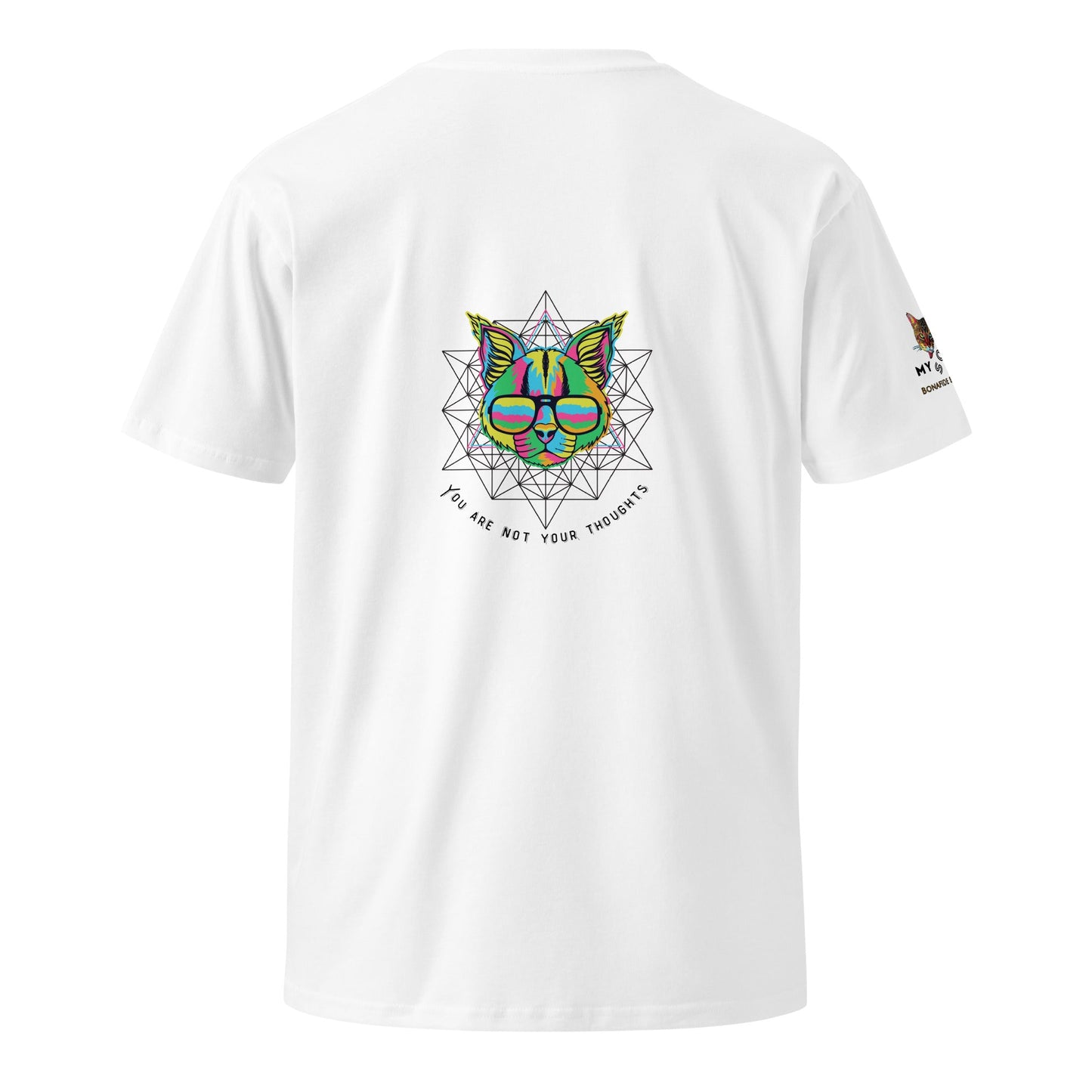 Cat with Glasses Thoughts Unisex Premium Tee - My Social Cat Bonafide Boutique LLCCat with Glasses Thoughts Unisex Premium TeeT-shirtMy Social Cat Bonafide Boutique LLCWhiteSarecat