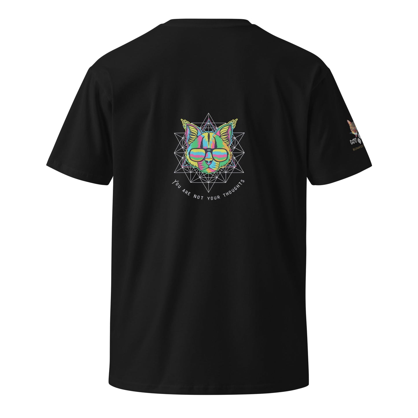 Cat with Glasses Thoughts Unisex Premium Tee - My Social Cat Bonafide Boutique LLCCat with Glasses Thoughts Unisex Premium TeeT-shirtMy Social Cat Bonafide Boutique LLCBlackSarecat