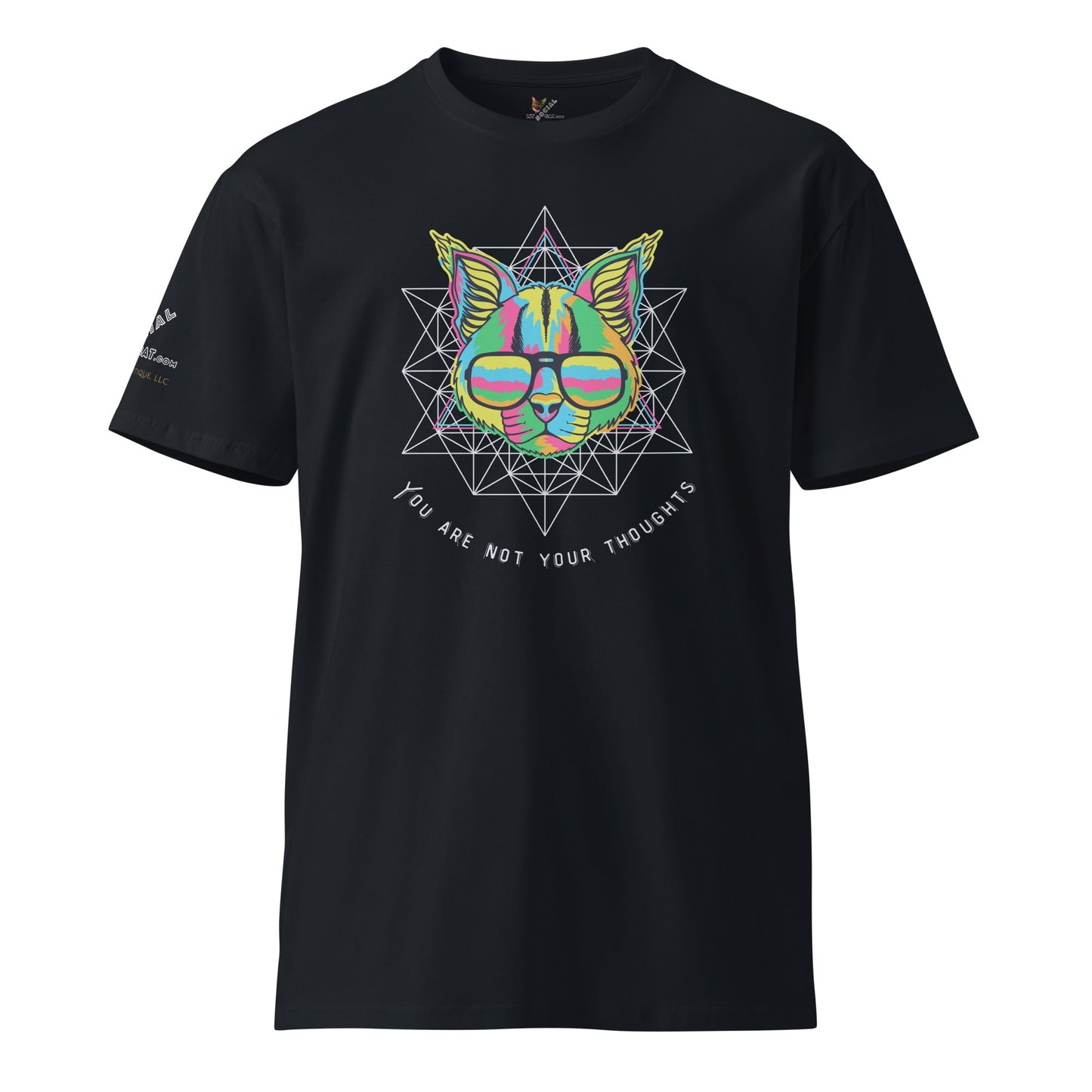 Cat with Glasses Thoughts Unisex Premium Tee - My Social Cat Bonafide Boutique LLCCat with Glasses Thoughts Unisex Premium TeeT-shirtMy Social Cat Bonafide Boutique LLCNavySarecat