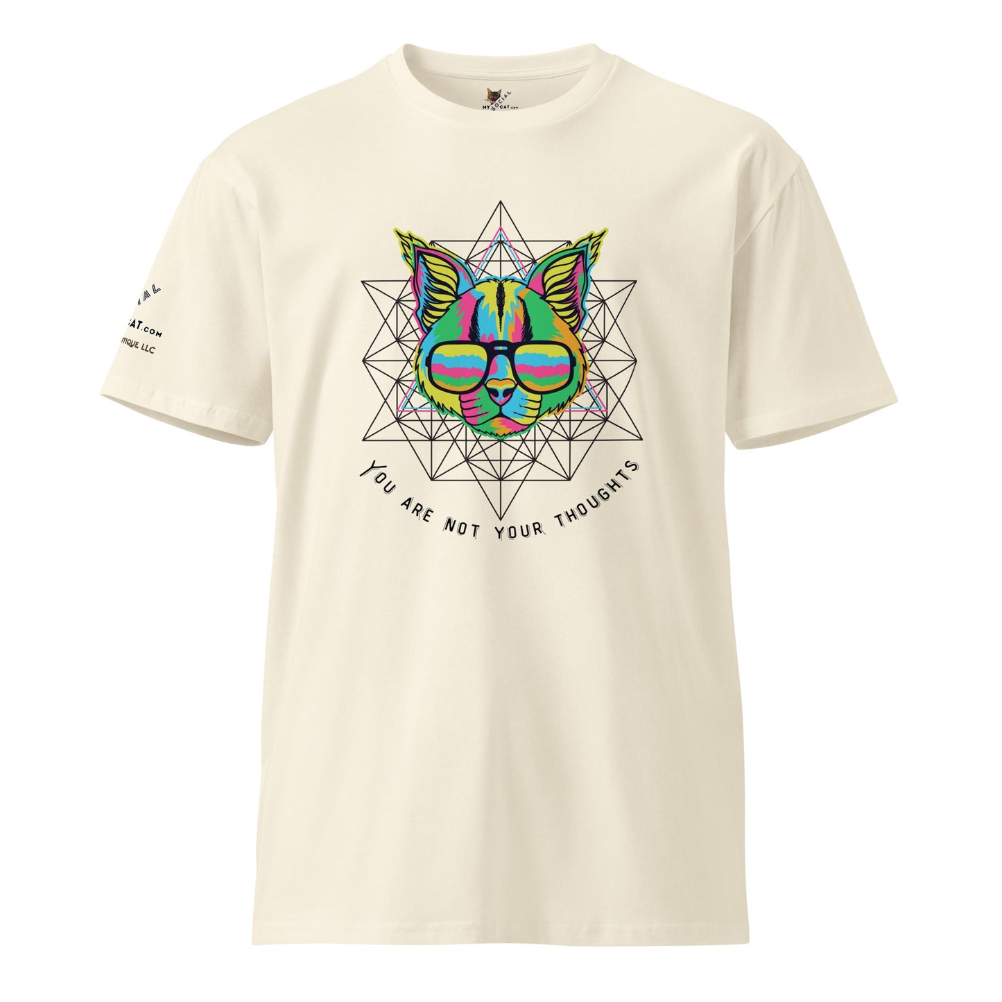 Cat with Glasses Thoughts Unisex Premium Tee - My Social Cat Bonafide Boutique LLCCat with Glasses Thoughts Unisex Premium TeeT-shirtMy Social Cat Bonafide Boutique LLCNaturalSarecat