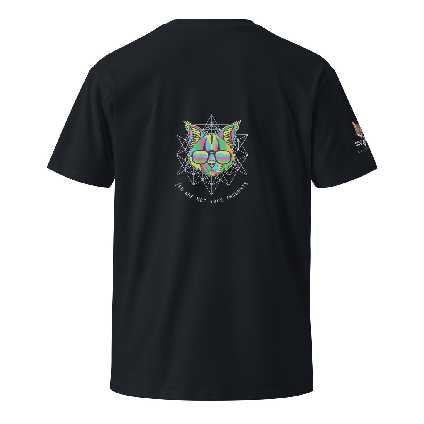 Cat with Glasses Thoughts Unisex Premium Tee - My Social Cat Bonafide Boutique LLCCat with Glasses Thoughts Unisex Premium TeeT-shirtMy Social Cat Bonafide Boutique LLCNavySarecat