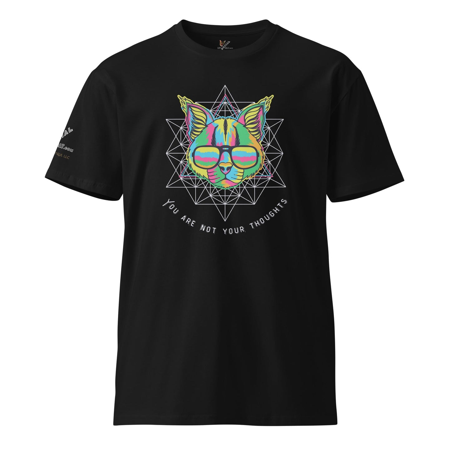 Cat with Glasses Thoughts Unisex Premium Tee - My Social Cat Bonafide Boutique LLCCat with Glasses Thoughts Unisex Premium TeeT-shirtMy Social Cat Bonafide Boutique LLCBlackSarecat