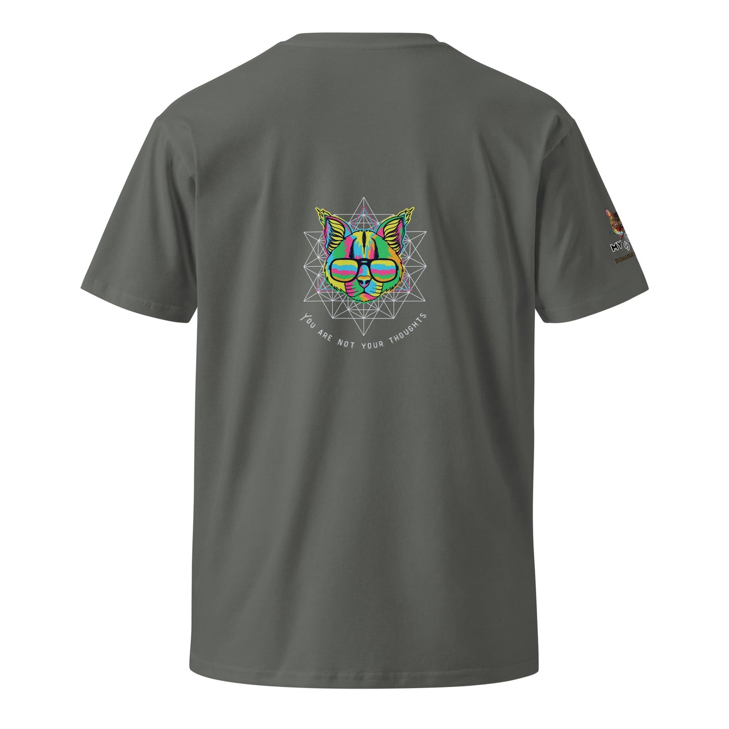 Cat with Glasses Thoughts Unisex Premium Tee - My Social Cat Bonafide Boutique LLCCat with Glasses Thoughts Unisex Premium TeeT-shirtMy Social Cat Bonafide Boutique LLCCharcoalSarecat