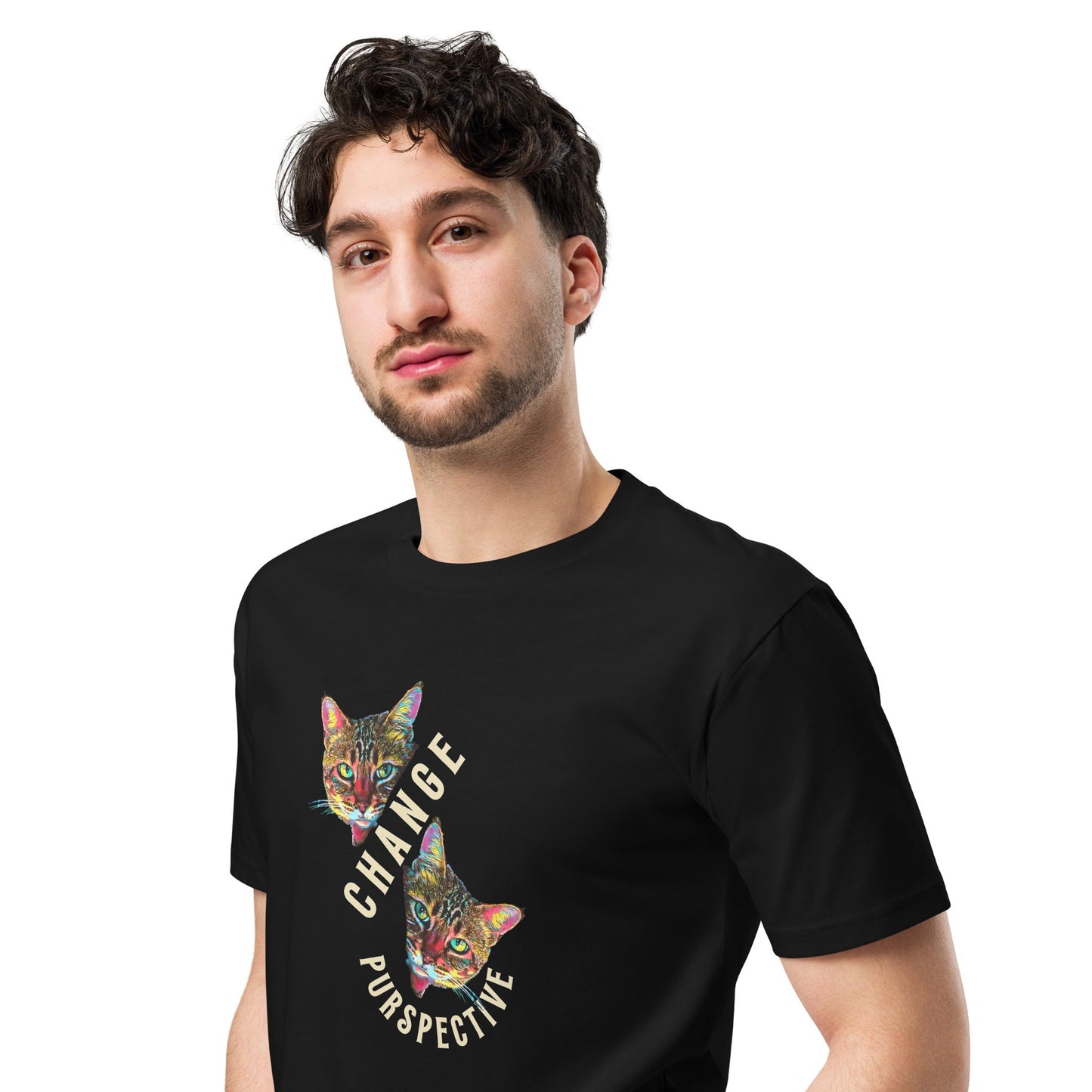 Change Purspective Unisex premium Tee - My Social Cat Bonafide Boutique LLCChange Purspective Unisex premium TeeT-shirtMy Social Cat Bonafide Boutique LLCScatchange