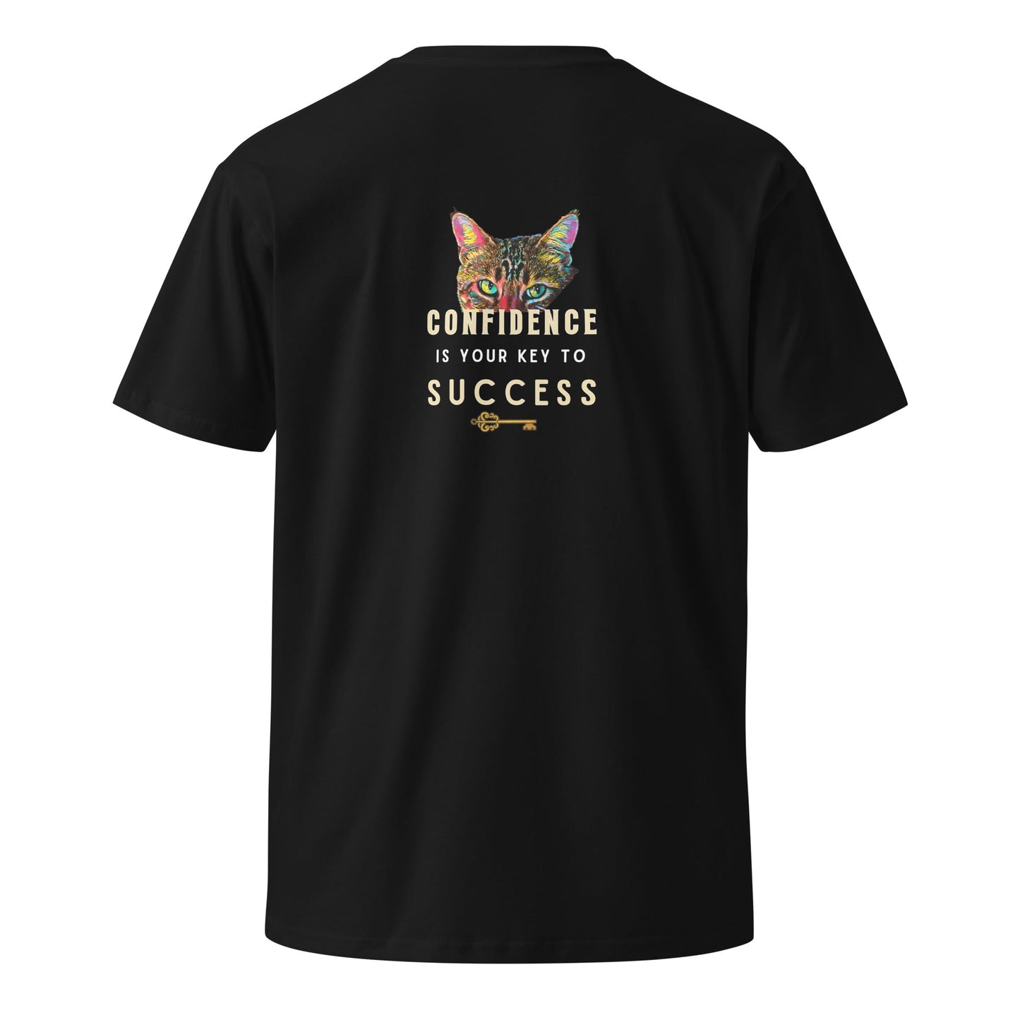 Confidence is Your Key to Success Unisex Premium Tee - My Social Cat Bonafide Boutique LLCConfidence is Your Key to Success Unisex Premium TeeT-shirtMy Social Cat Bonafide Boutique LLCBlackScatconfidence