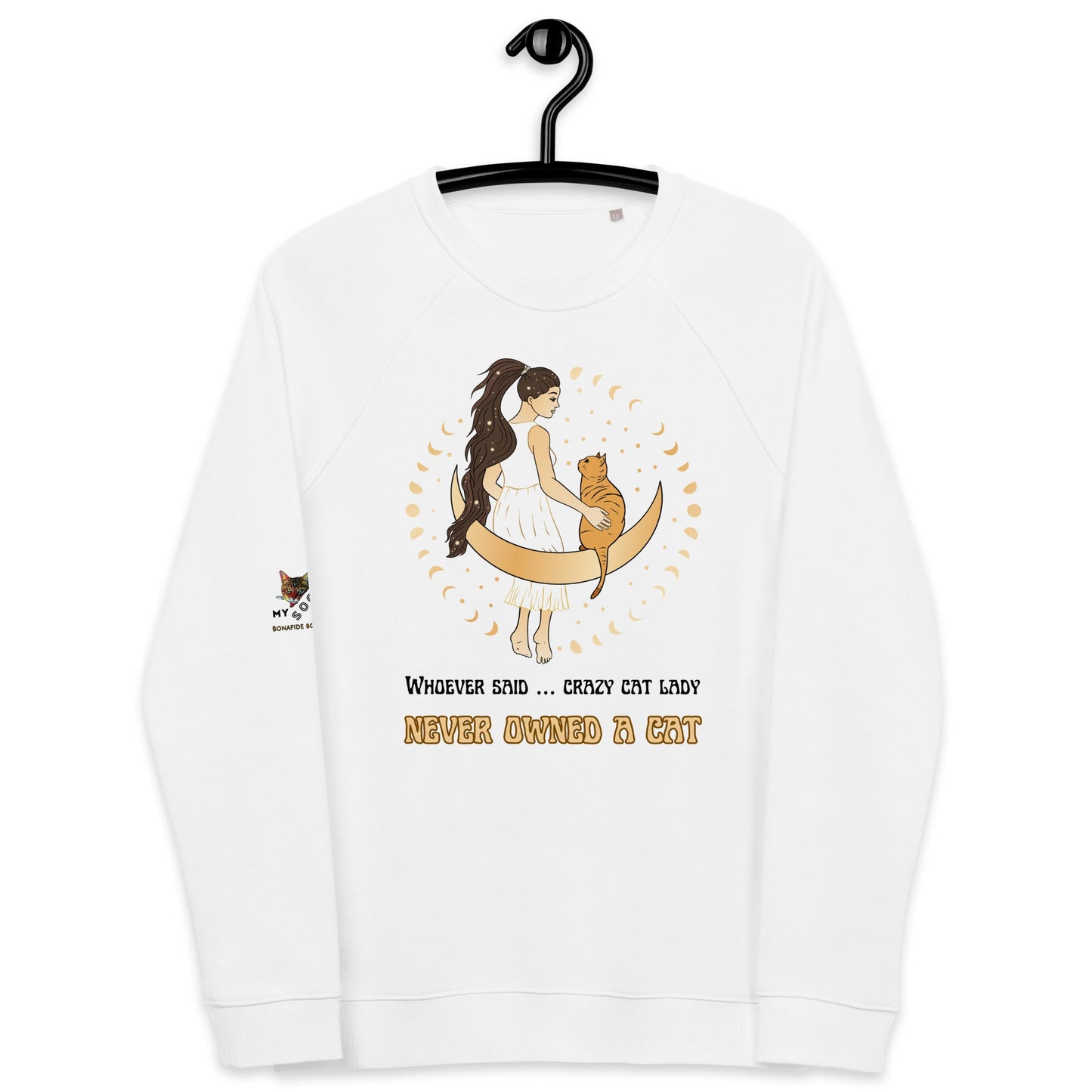 Crazy Cat Lady Organic Plush Sweatshirt - My Social Cat Bonafide Boutique LLCCrazy Cat Lady Organic Plush SweatshirtSweatshirtMy Social Cat Bonafide Boutique LLCWhiteXScatcrazy