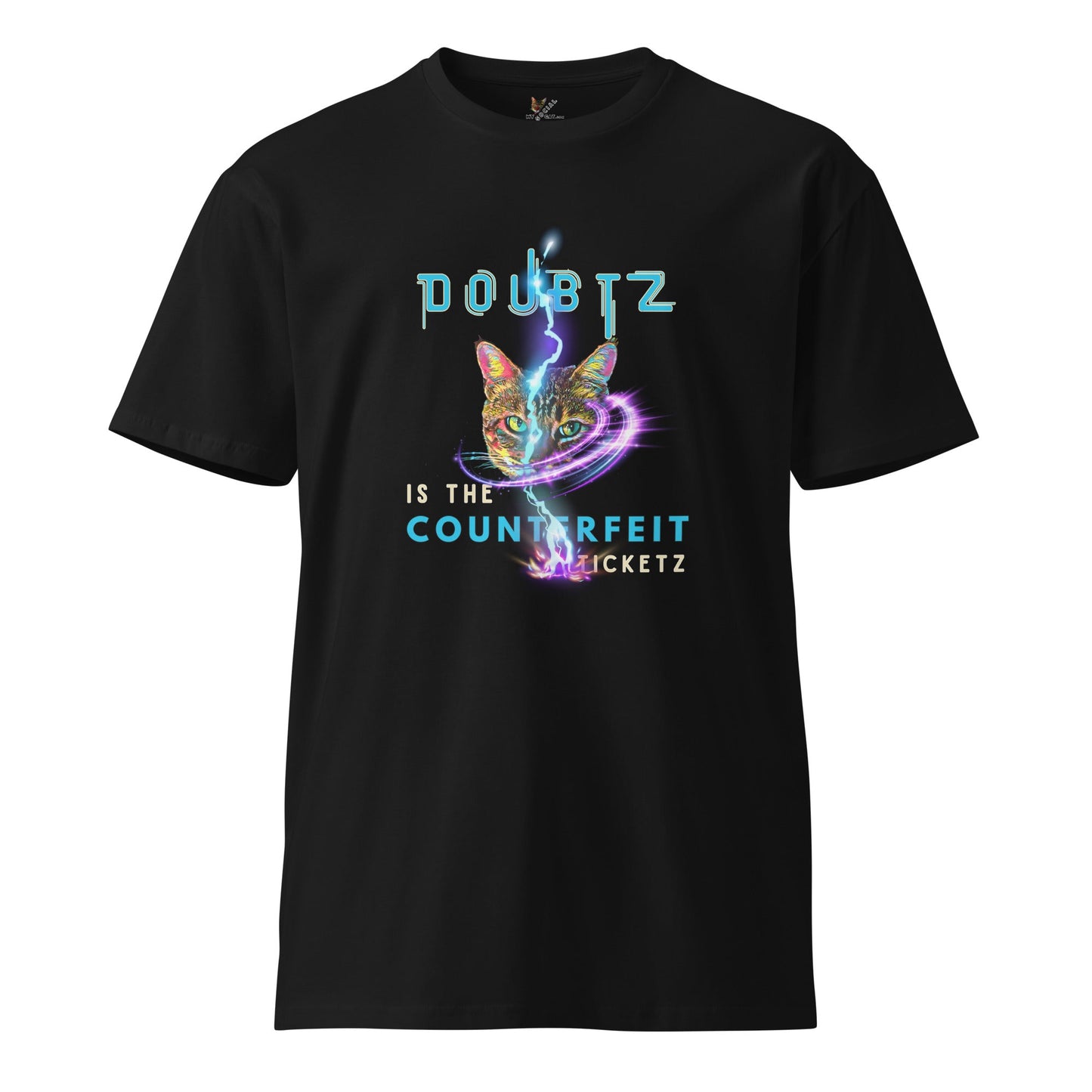 Doubtz is the Counterfeit Ticketz Unisex Premium Tee - My Social Cat Bonafide Boutique LLCDoubtz is the Counterfeit Ticketz Unisex Premium TeeT-shirtMy Social Cat Bonafide Boutique LLCBlackMcounterfeitdoubt