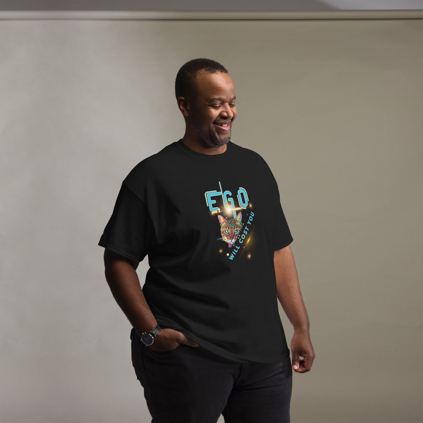 Ego Will Cost You Unisex Classic Tee - My Social Cat Bonafide Boutique LLCEgo Will Cost You Unisex Classic TeeT-shirtMy Social Cat Bonafide Boutique LLCMclassicego
