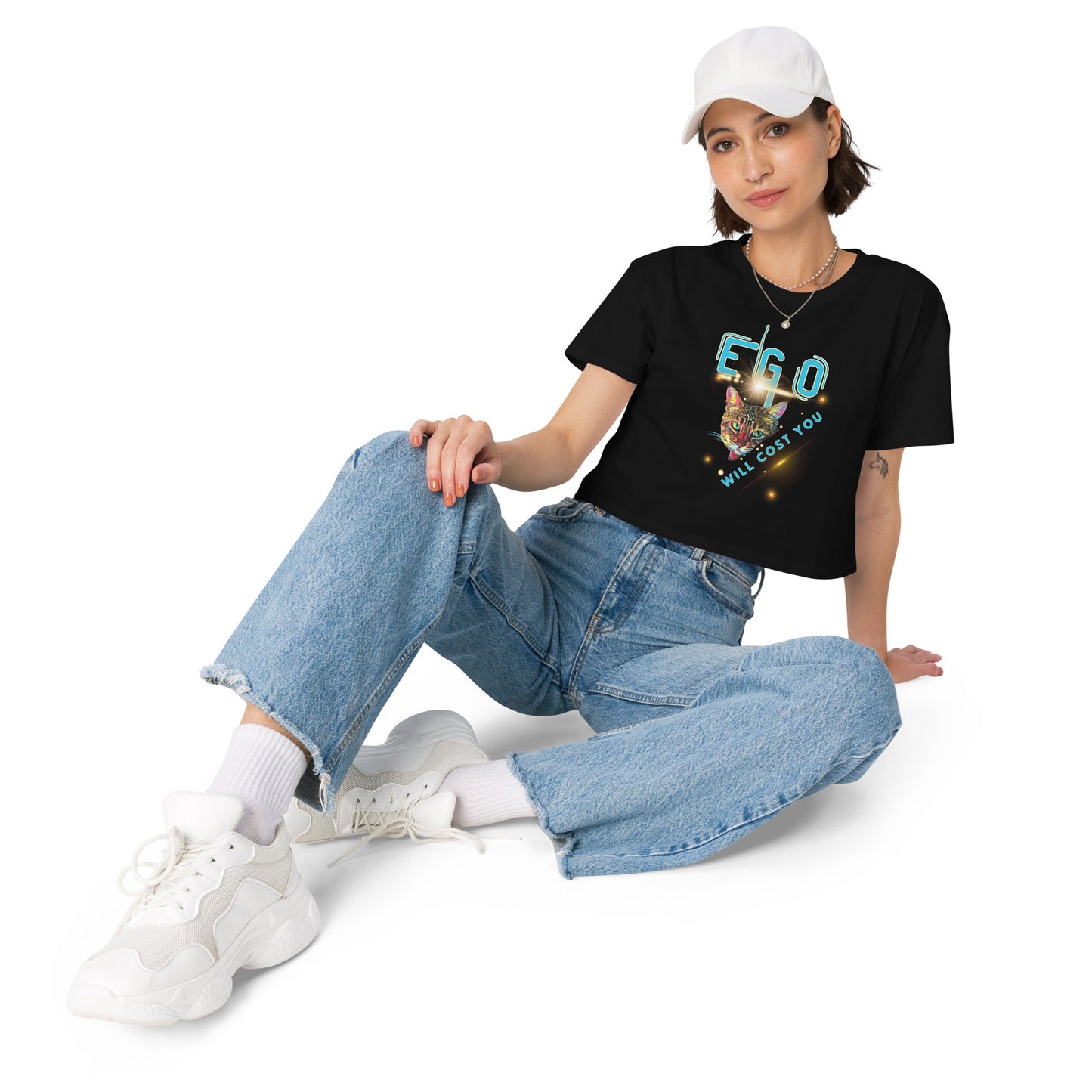 Ego Will Cost You Women’s Crop Top - My Social Cat Bonafide Boutique LLCEgo Will Cost You Women’s Crop Topcrop topMy Social Cat Bonafide Boutique LLCXScropego