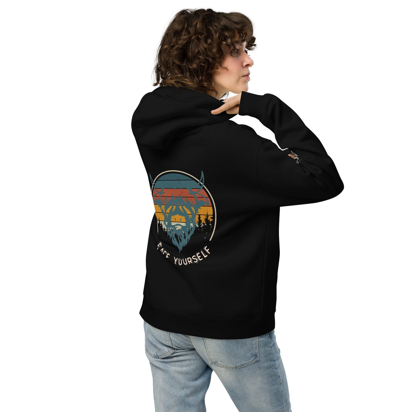 Face the Storm Unisex Plush Hoodie - My Social Cat Bonafide Boutique LLCFace the Storm Unisex Plush HoodieHooded sweatshirtMy Social Cat Bonafide Boutique LLCBlackSbuffaloface