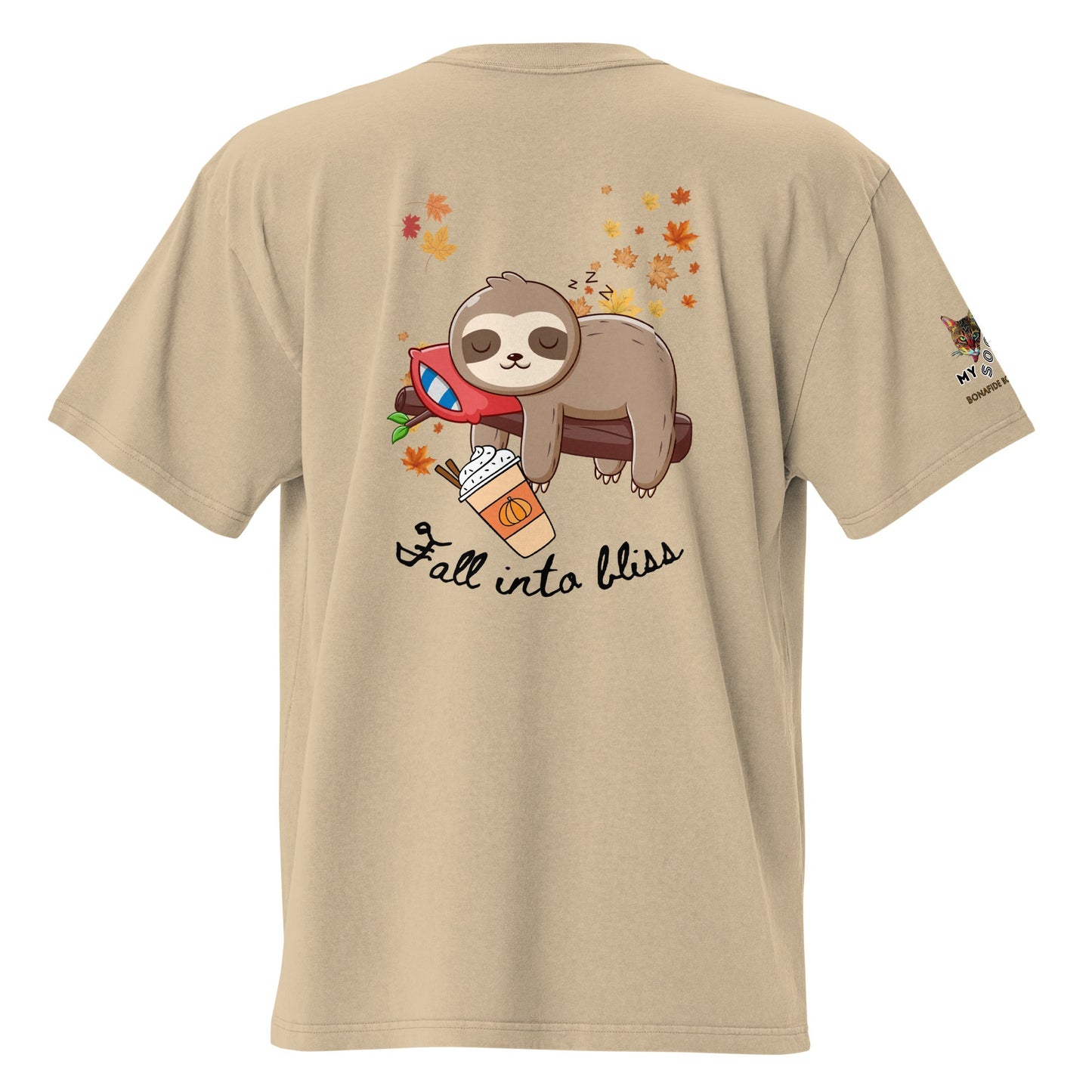 Fall into Bliss Oversized Faded Tee - My Social Cat Bonafide Boutique LLCFall into Bliss Oversized Faded TeeT-shirtMy Social Cat Bonafide Boutique LLCFaded BoneSblisscotton