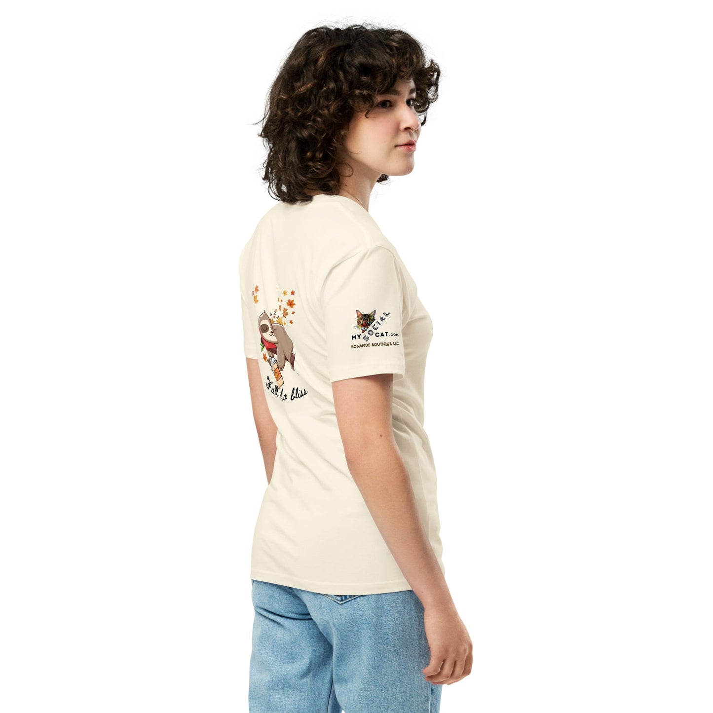 Fall into Bliss Unisex Premium Tee - My Social Cat Bonafide Boutique LLCFall into Bliss Unisex Premium TeeT-shirtMy Social Cat Bonafide Boutique LLCNaturalS