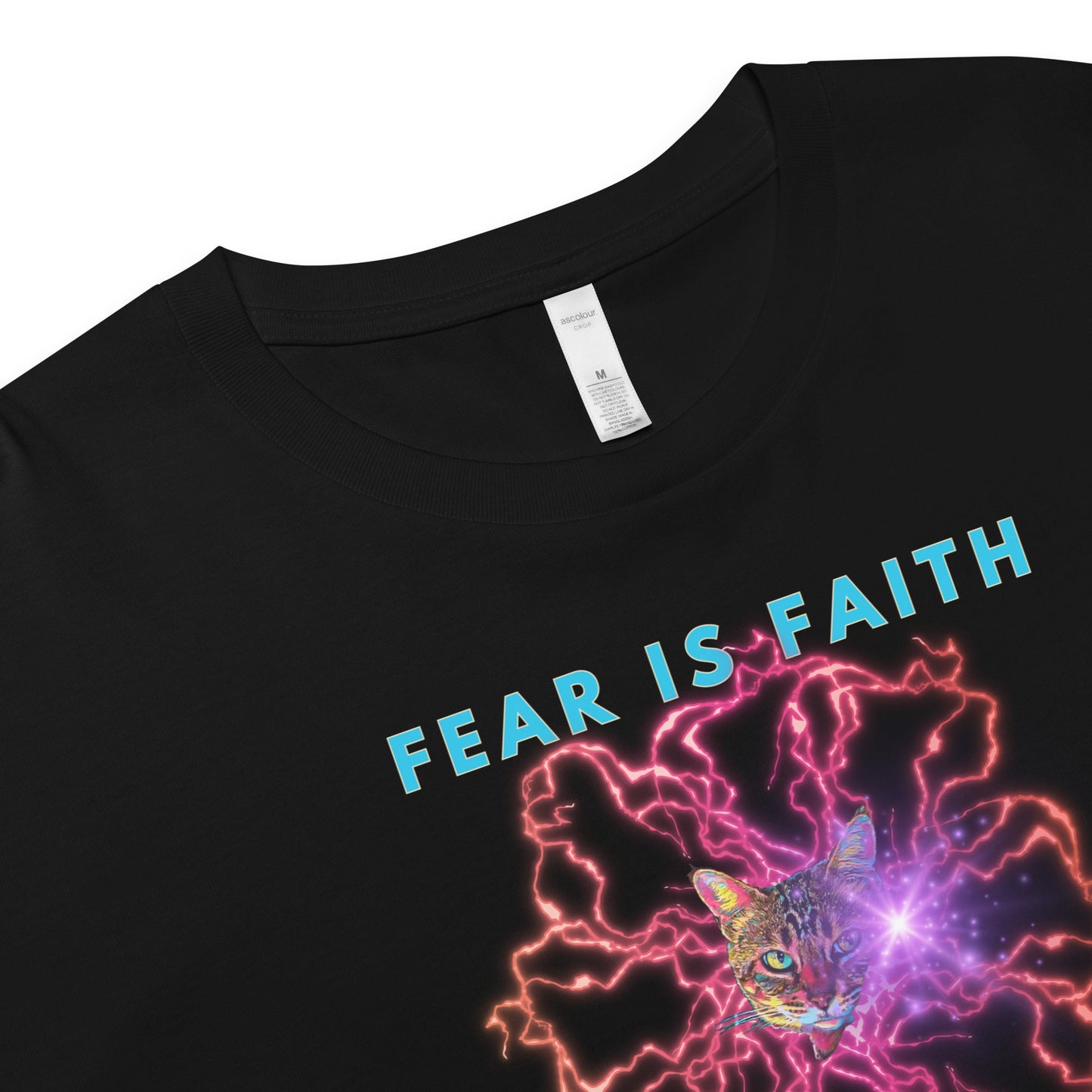 Fear is Faith in the Negative Women’s Crop Top - My Social Cat Bonafide Boutique LLCFear is Faith in the Negative Women’s Crop Topcrop topMy Social Cat Bonafide Boutique LLCBlackScropfaith