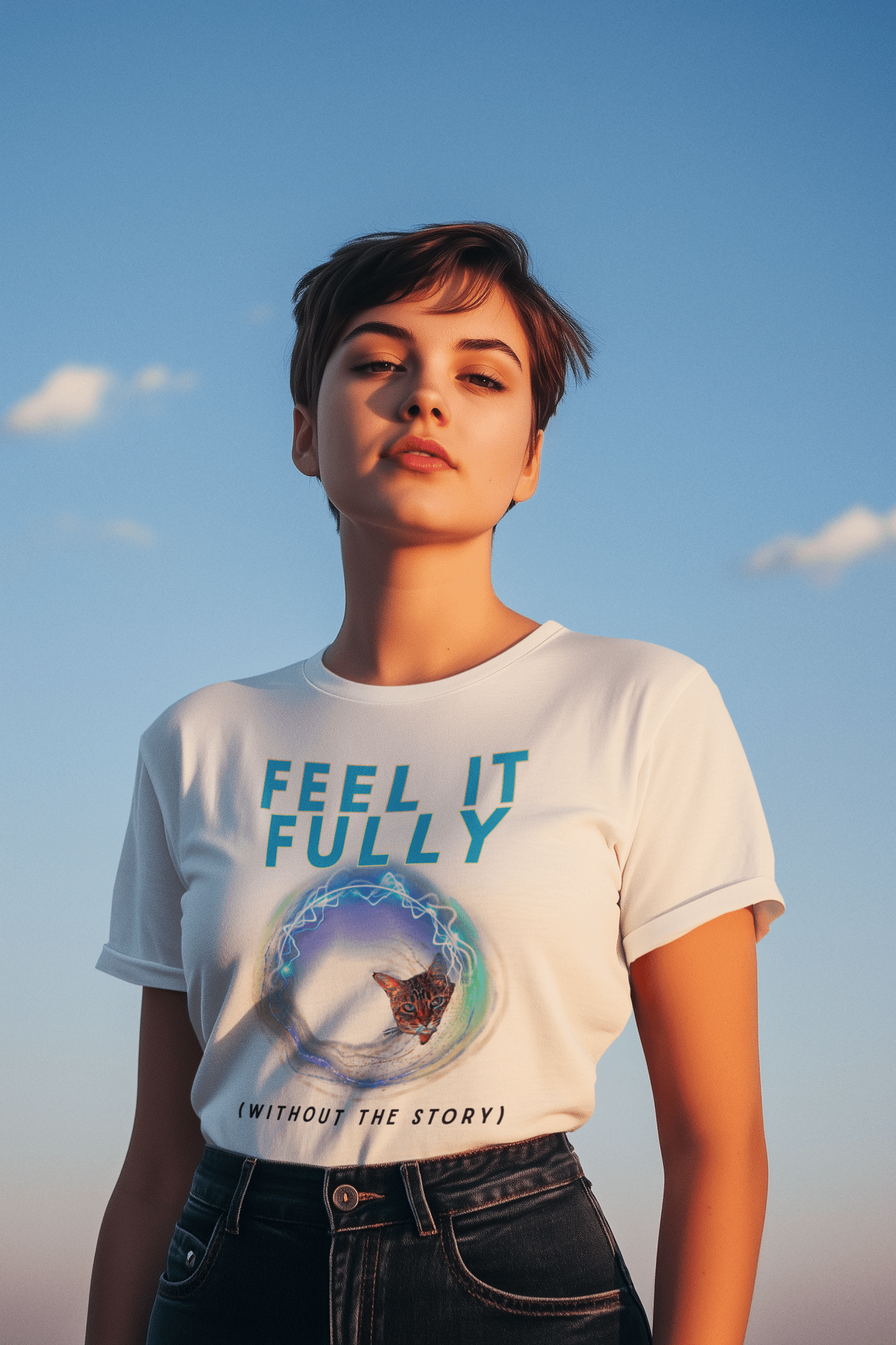 Feel It Fully Unisex Premium Tee - My Social Cat Bonafide Boutique LLCFeel It Fully Unisex Premium TeeT-shirtMy Social Cat Bonafide Boutique LLCBlackMfeelfully